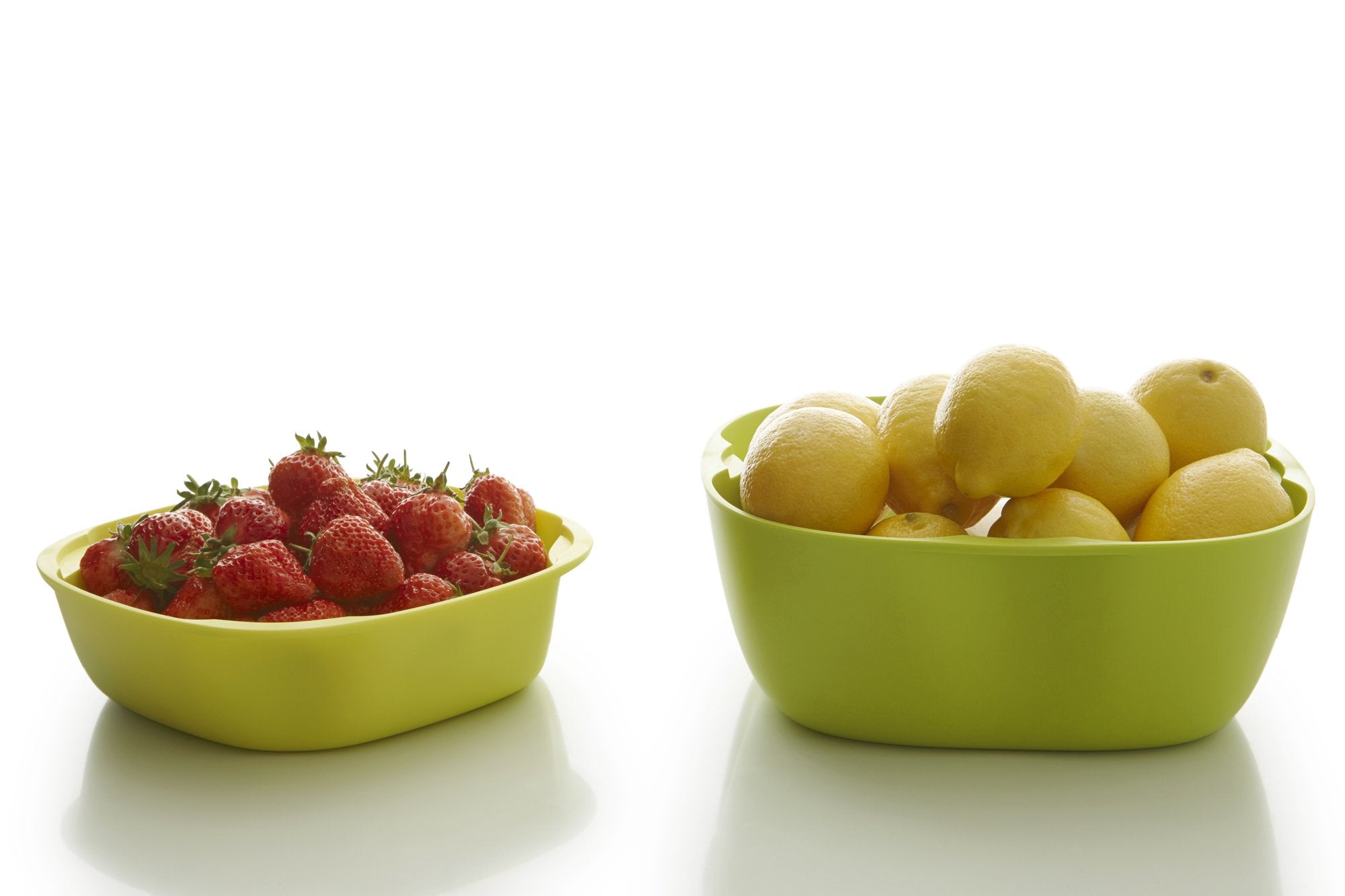 Home And Above Salad Bowl Set To Hold Fruits, Salads And More, Green/Yellow