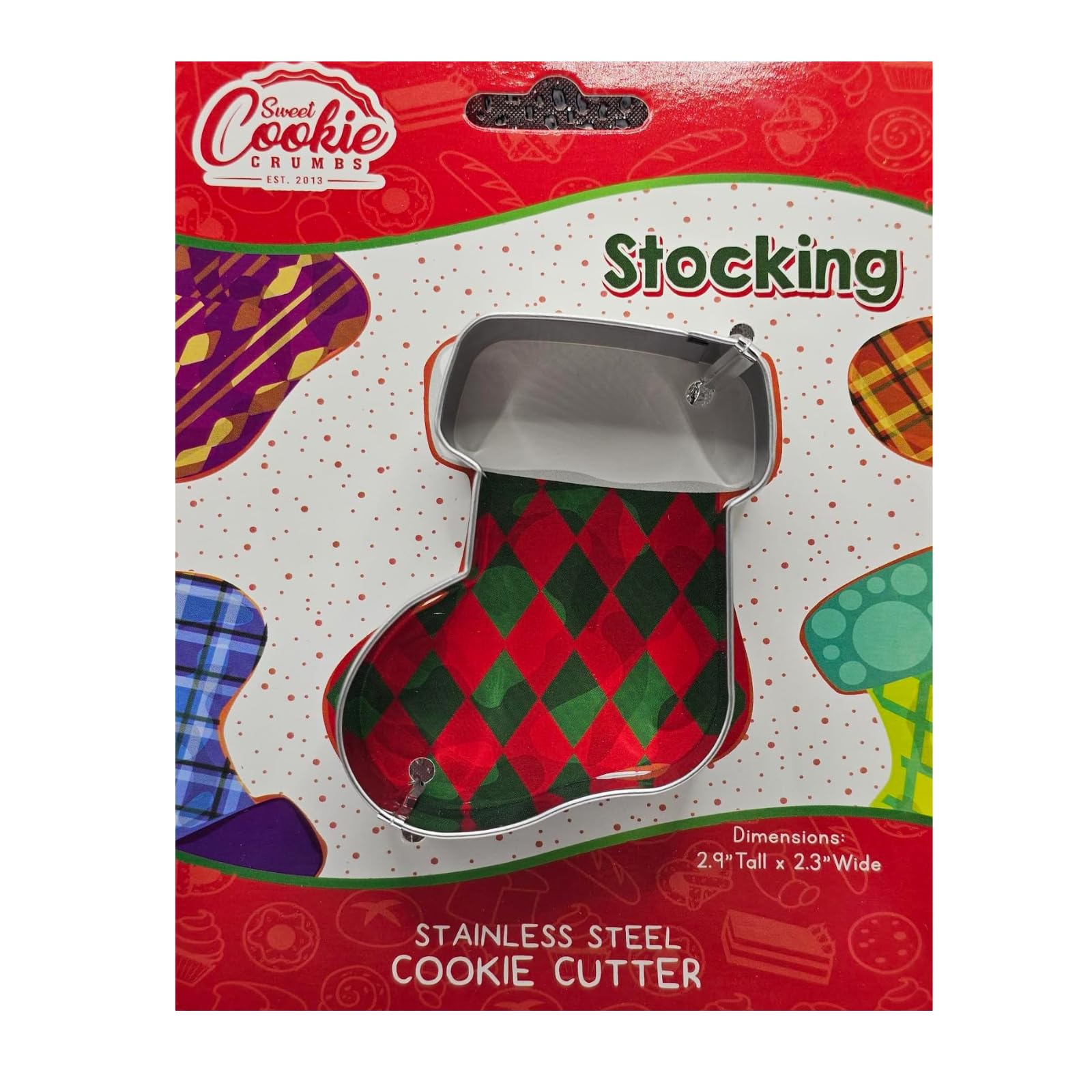 Christmas Stocking Cookie Cutter, Premium Food-Grade Stainless Steel, Dishwasher Safe