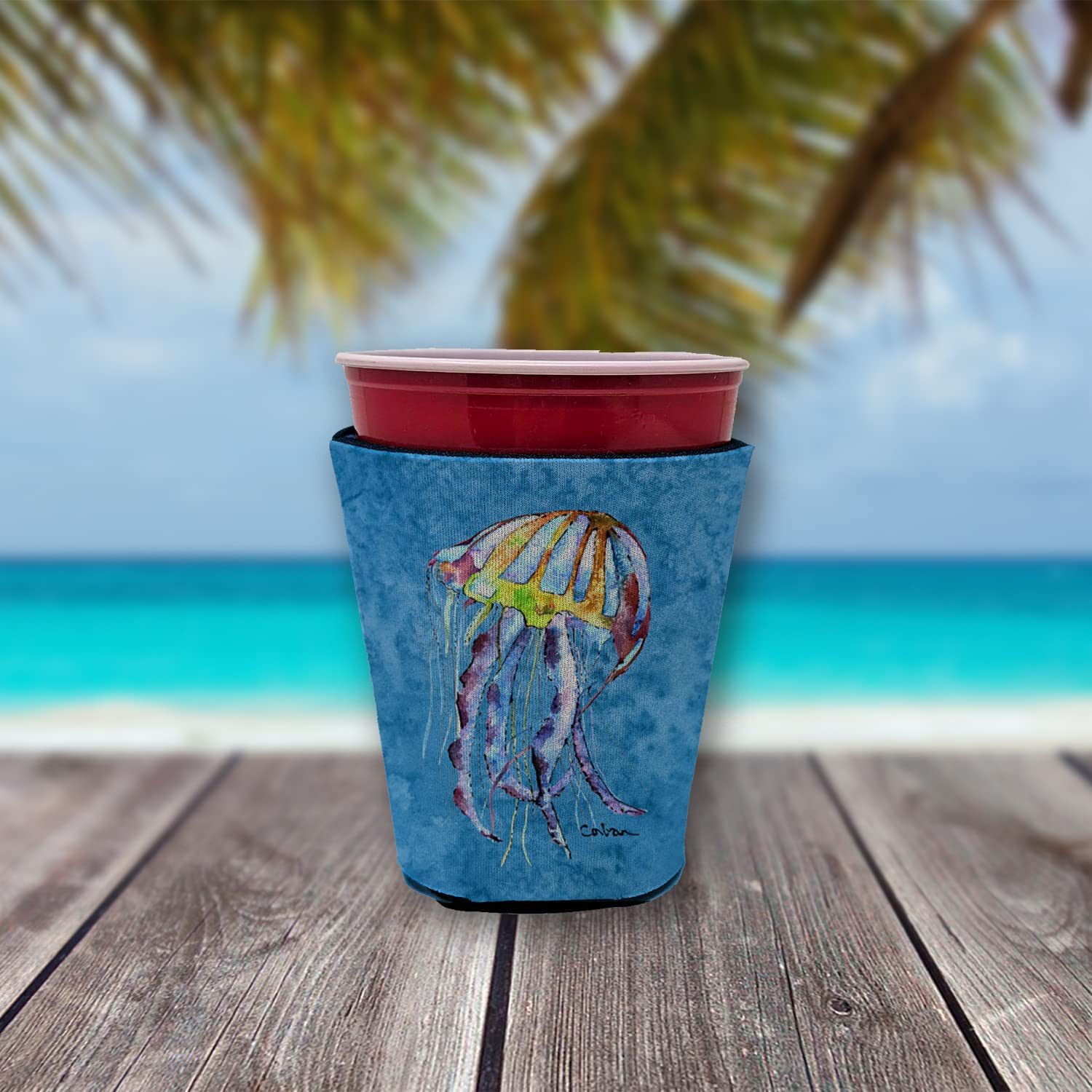 Jellyfish  Red Solo Cup Beverage Insulator Hugger