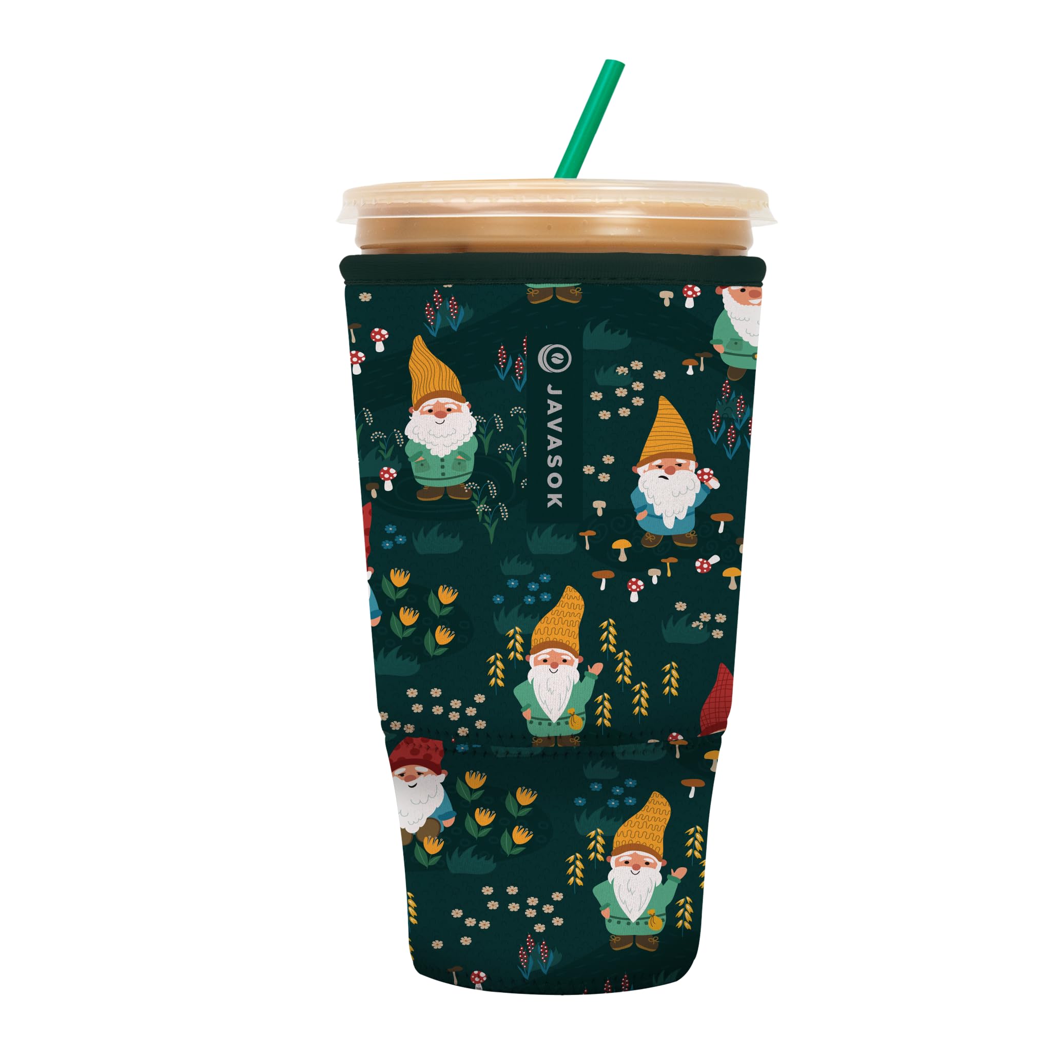 Sok It JavaSok Iced Coffee & Cold Soda Insulated Neoprene Cup Sleeve (Rollin with my Gnomies, XXLarge: 44-48oz)