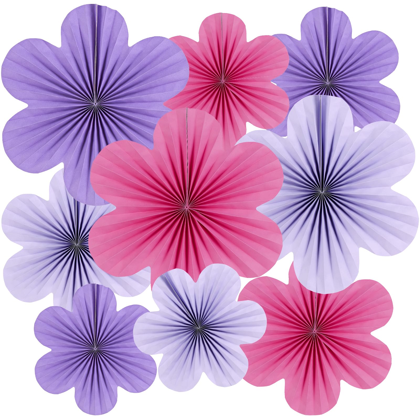 Paper Flowers Decorations For Wall Purple Paper Fans Classroom Decoration Paper Floral Backdrop Decor Paper Fans Decoration Hang