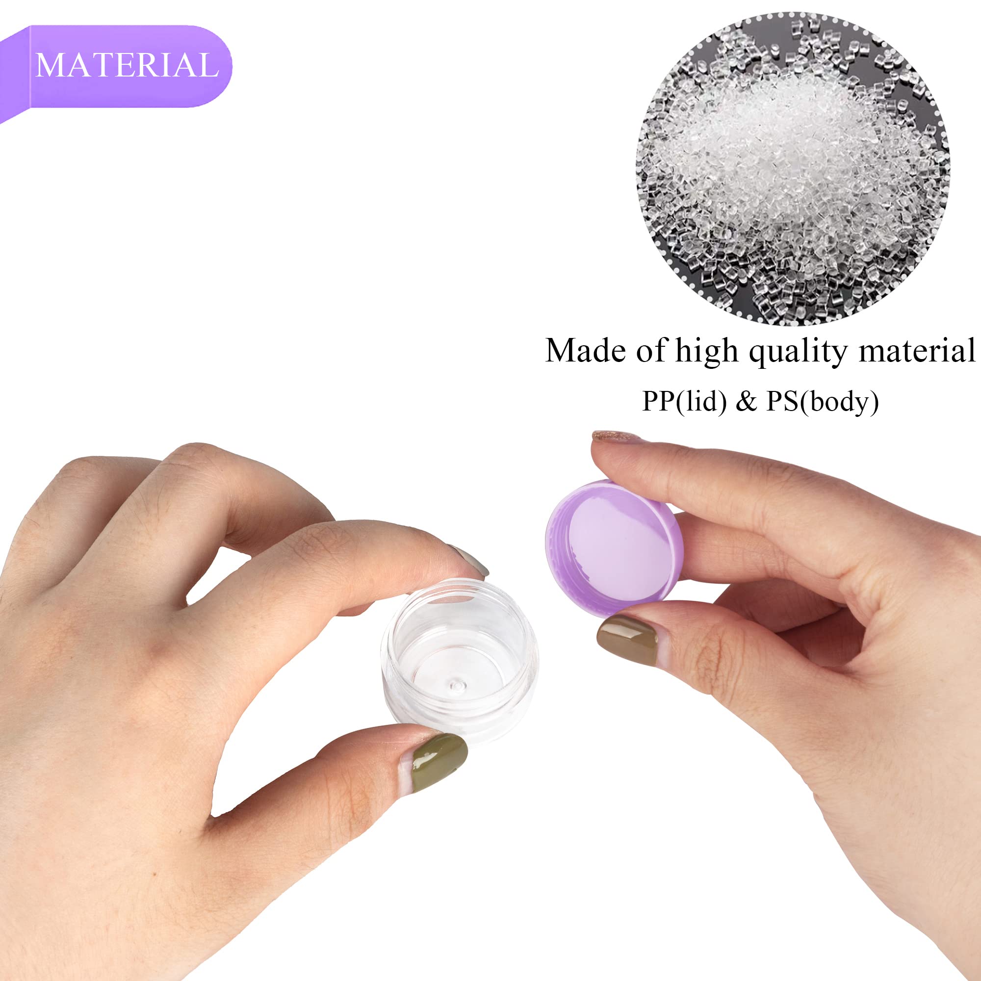 25Pcs 5 Gram Sample Containers, 5Ml Empty Jars With Lids, Small Cosmetic Containers, Mini Sample Jars With 2Pcs Mini Spatulas Fo