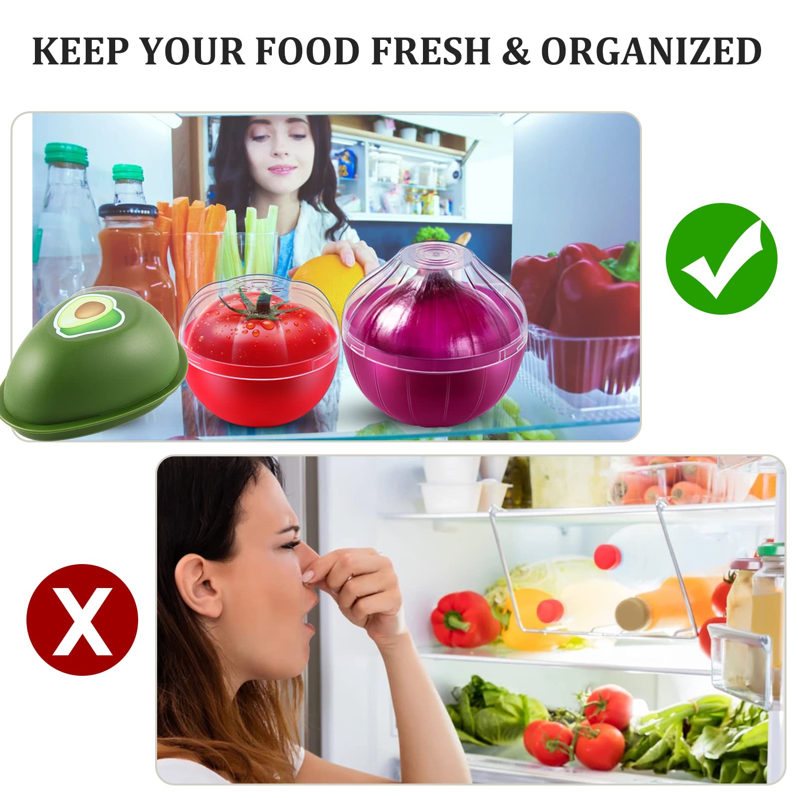 Onion Storage Containers, Reusable Onion Keeper For Refrigerator, Individual Onion Saver Holder Organizer For Fridge To Keep Oni