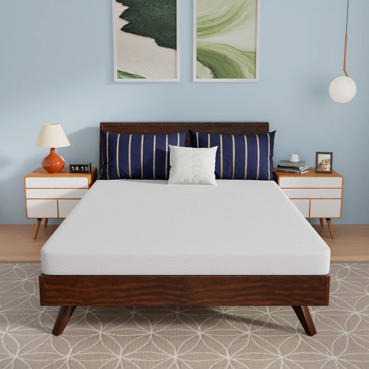 Paylesshere 6 Inch Gel Memory Foam Mattress Full Size Mattress Bamboo Charcoal Infused Mattress In A Box Medium-Firm Pressure Re