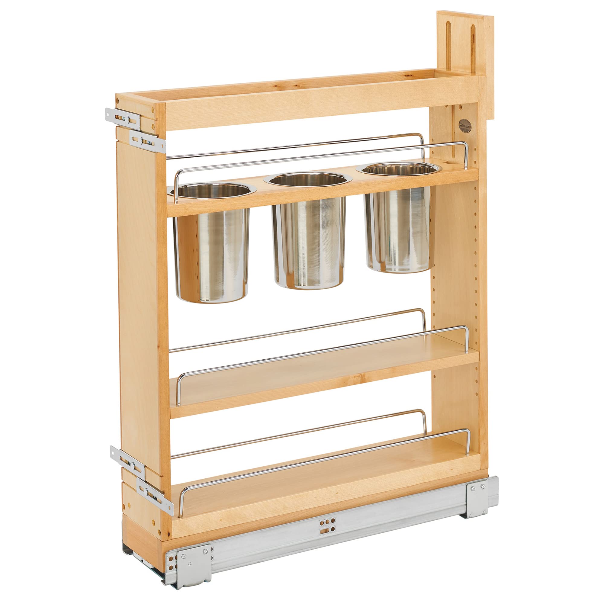 Rev-A-Shelf 5'' Pull Out Storage Organizer For Base Kitchen Cabinets W/Soft-Close, Sliding Shelves For Utilities, Utensils Or Sp
