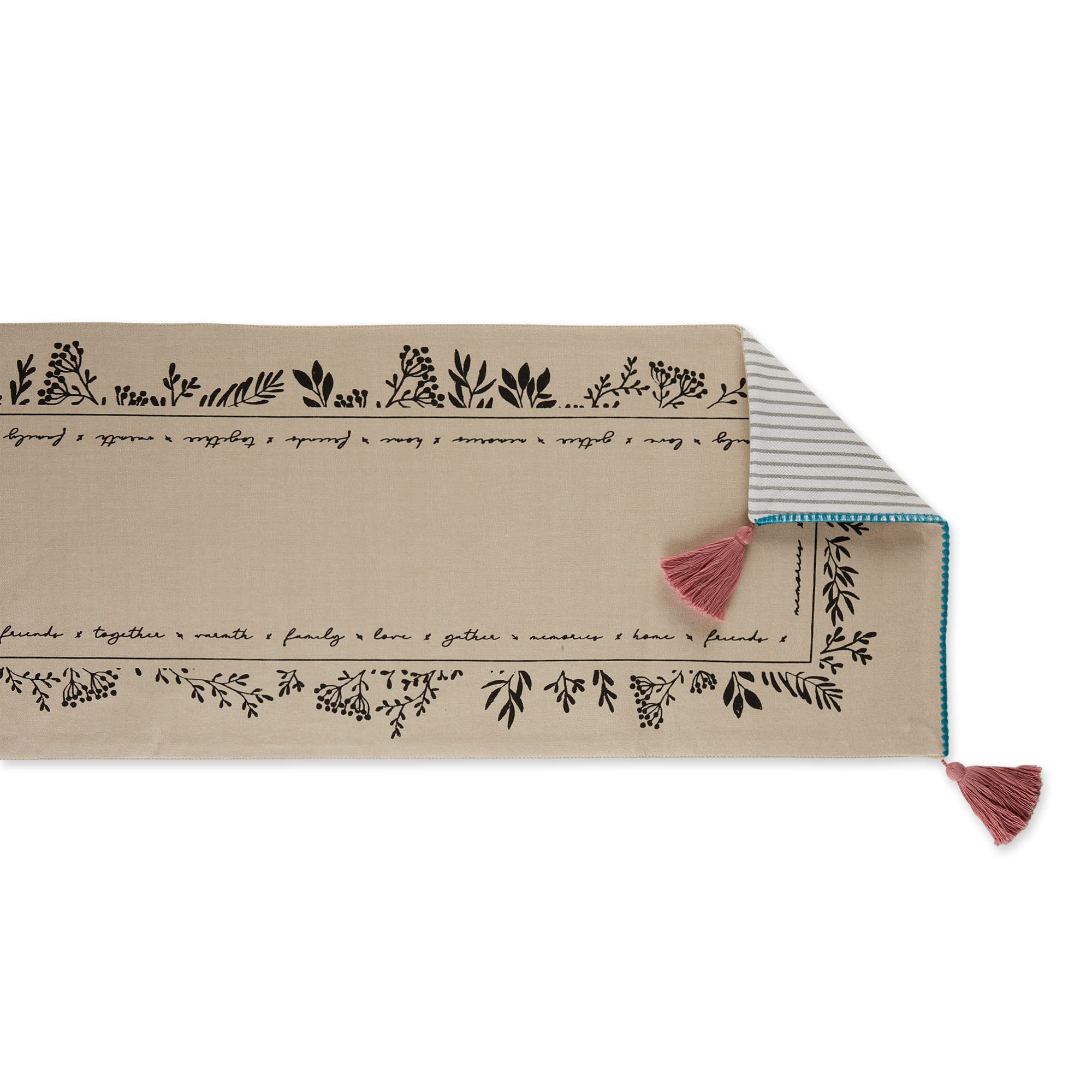 Dii Fall Table Decorations Indoor D  Cor, Thanksgiving, Reversible Table Runner, 14X72, Gather