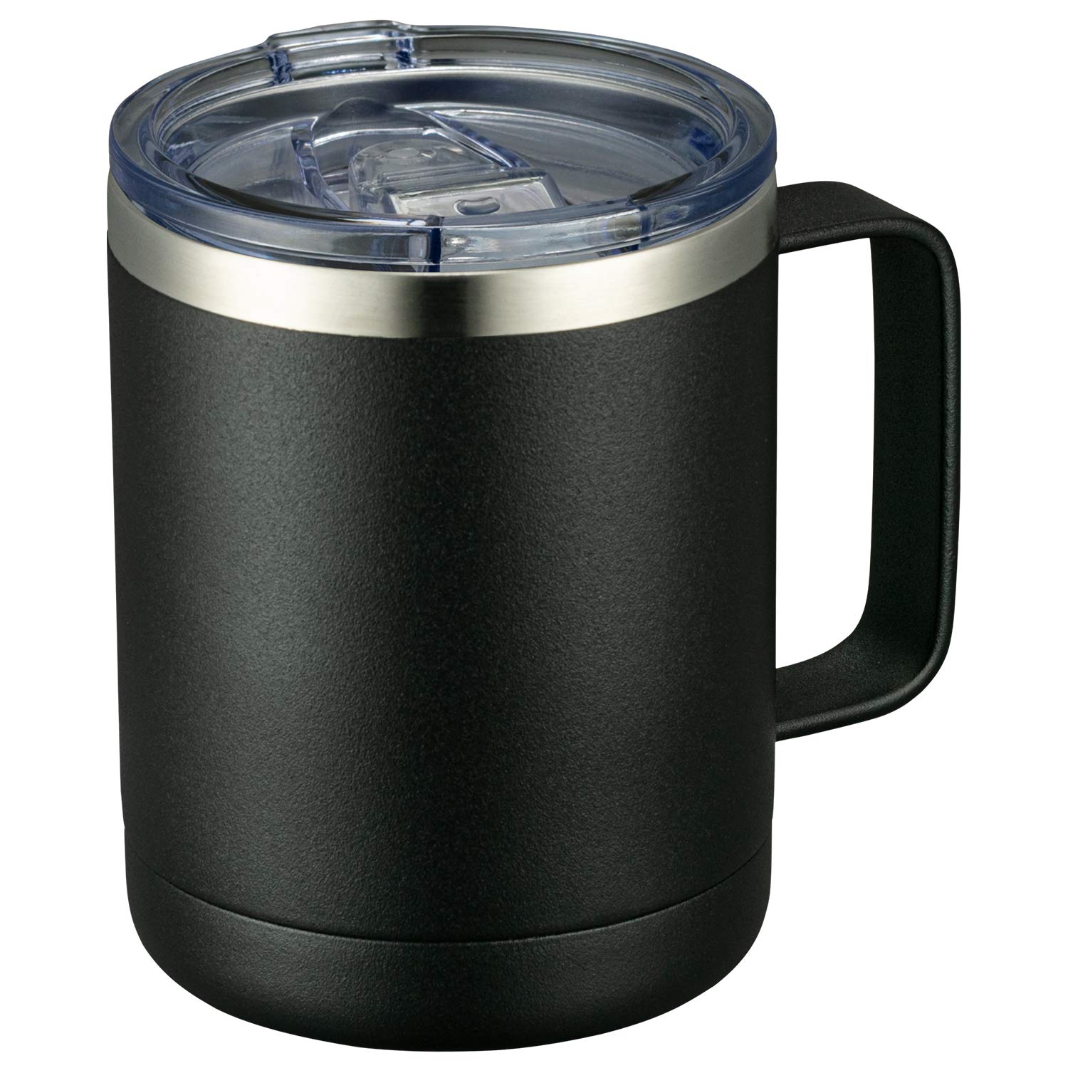 Meway 12Oz Coffee Mug With Handle And Sliding Lid,Stainless Steel Travel Tumbler Cup With Handle,Double Wall Vacuum Insulated Ca