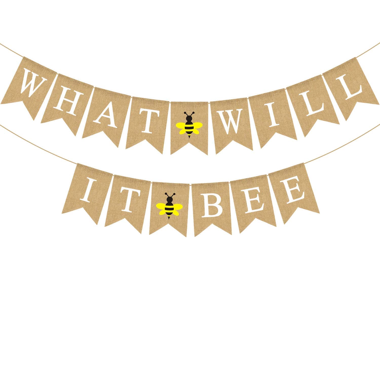 Jute Burlap What Will It Bee Banner Bumble Bee Theme Gender Reveal Boy Or Girl Party Garland Decoration