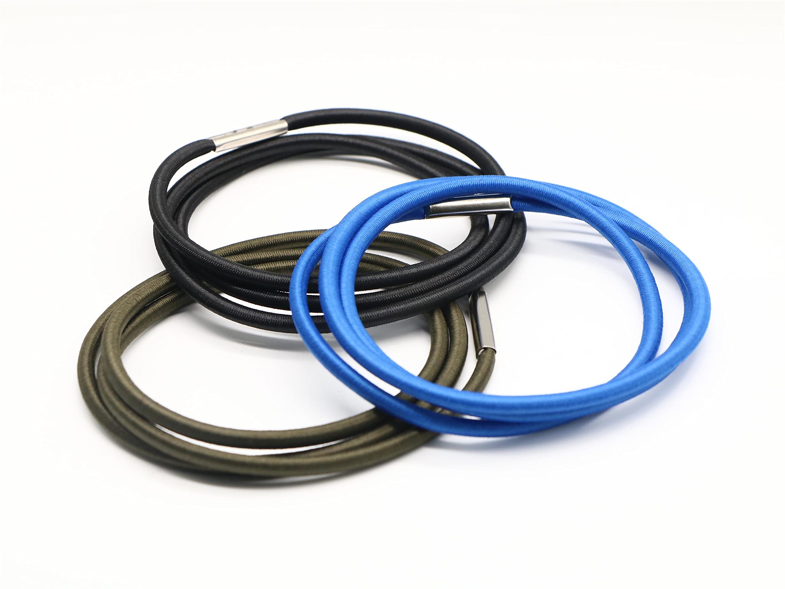 Trash Can Rubber Bands Set Of 3, Black, Blue, Grey, Fits 13 To 30 Gallon Trash Cans,Homewares Colorful Litter Box Bands Good For