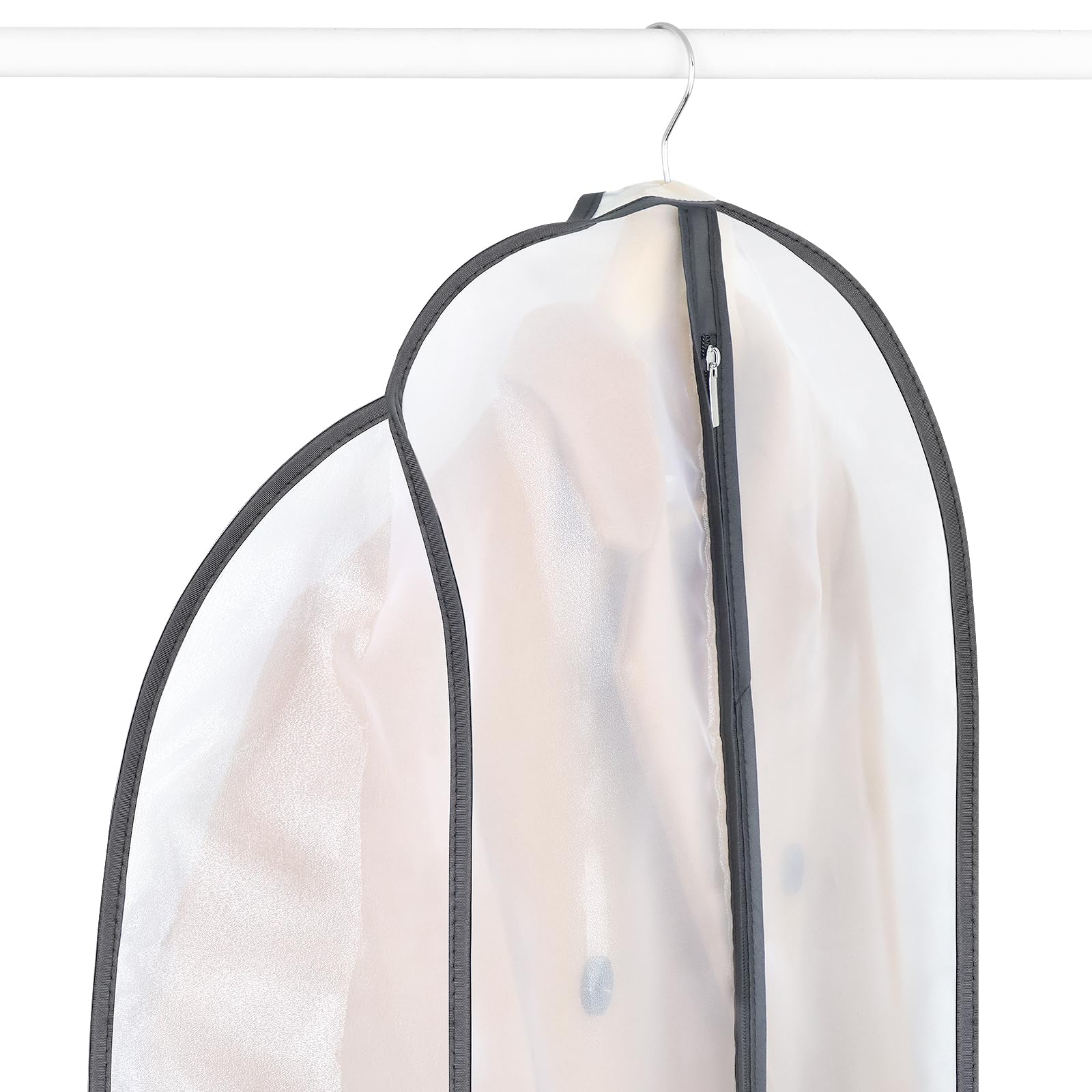 Zilink Breathable Dress Bags For Gowns Long 72    Wedding Dress Storage Bags Silky Dress Bags For Closet Storage With 7'' Gusste
