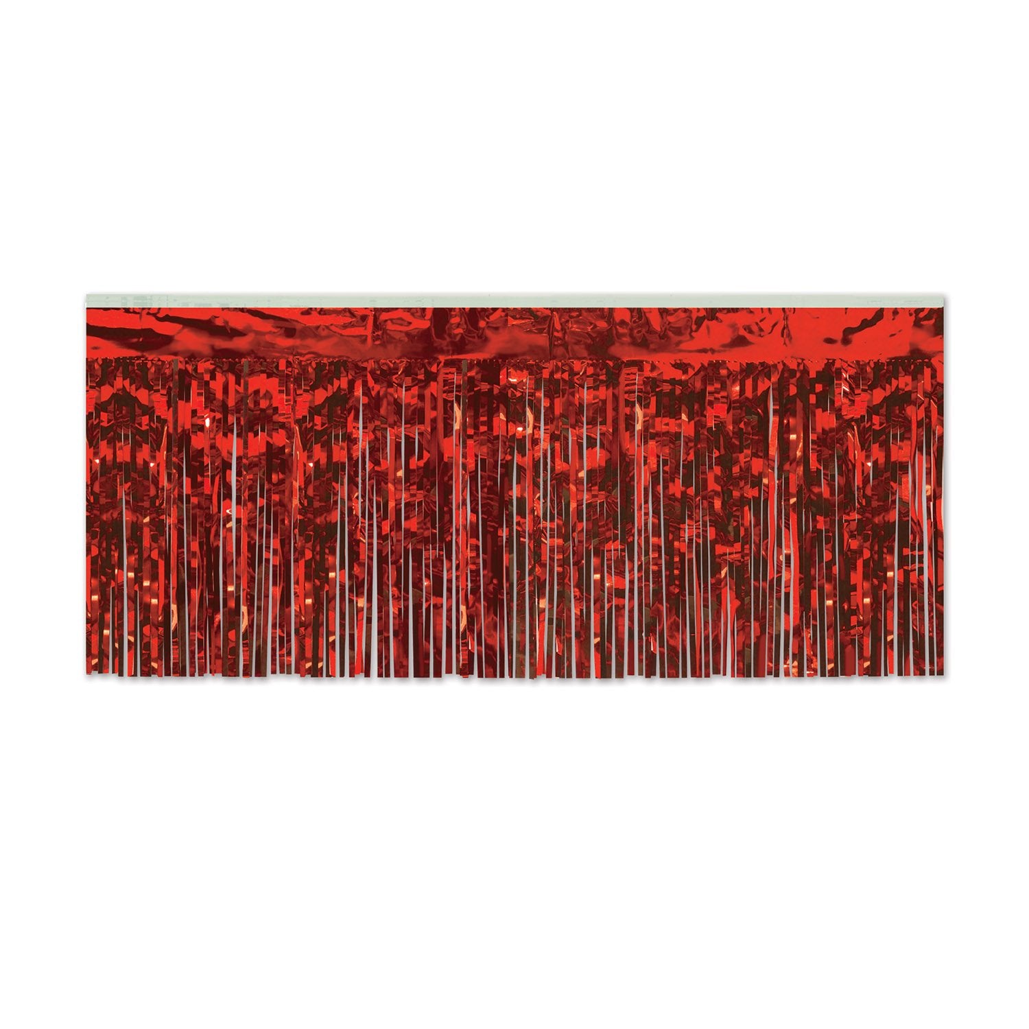 1-Ply FR Metallic Fringe Drape (red) Party Accessory (1 count)
