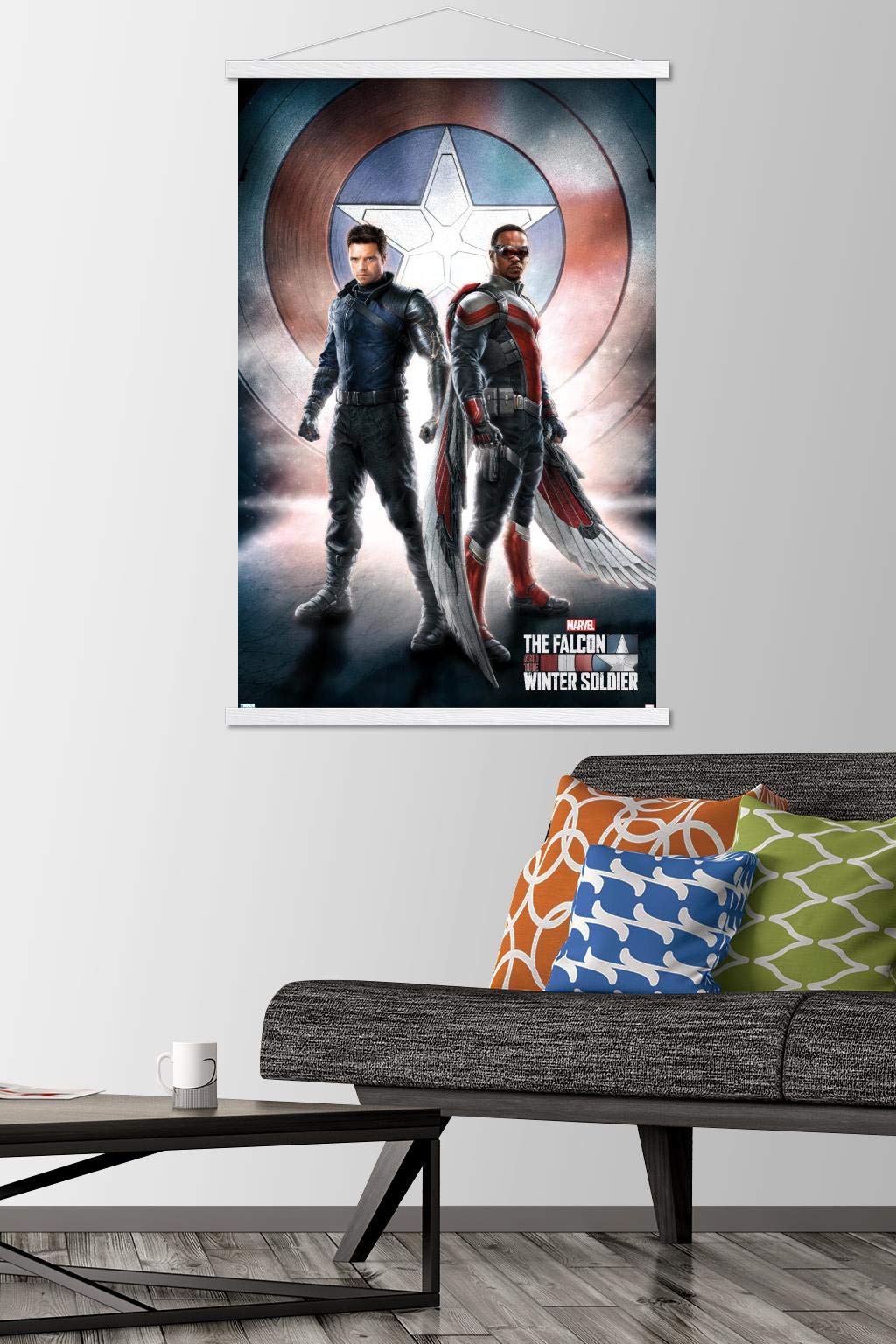 Trends International Marvel Television - Falcon And Winter Soldier - One Sheet Wall Poster, 22.375'' X 34'', Print And White Han