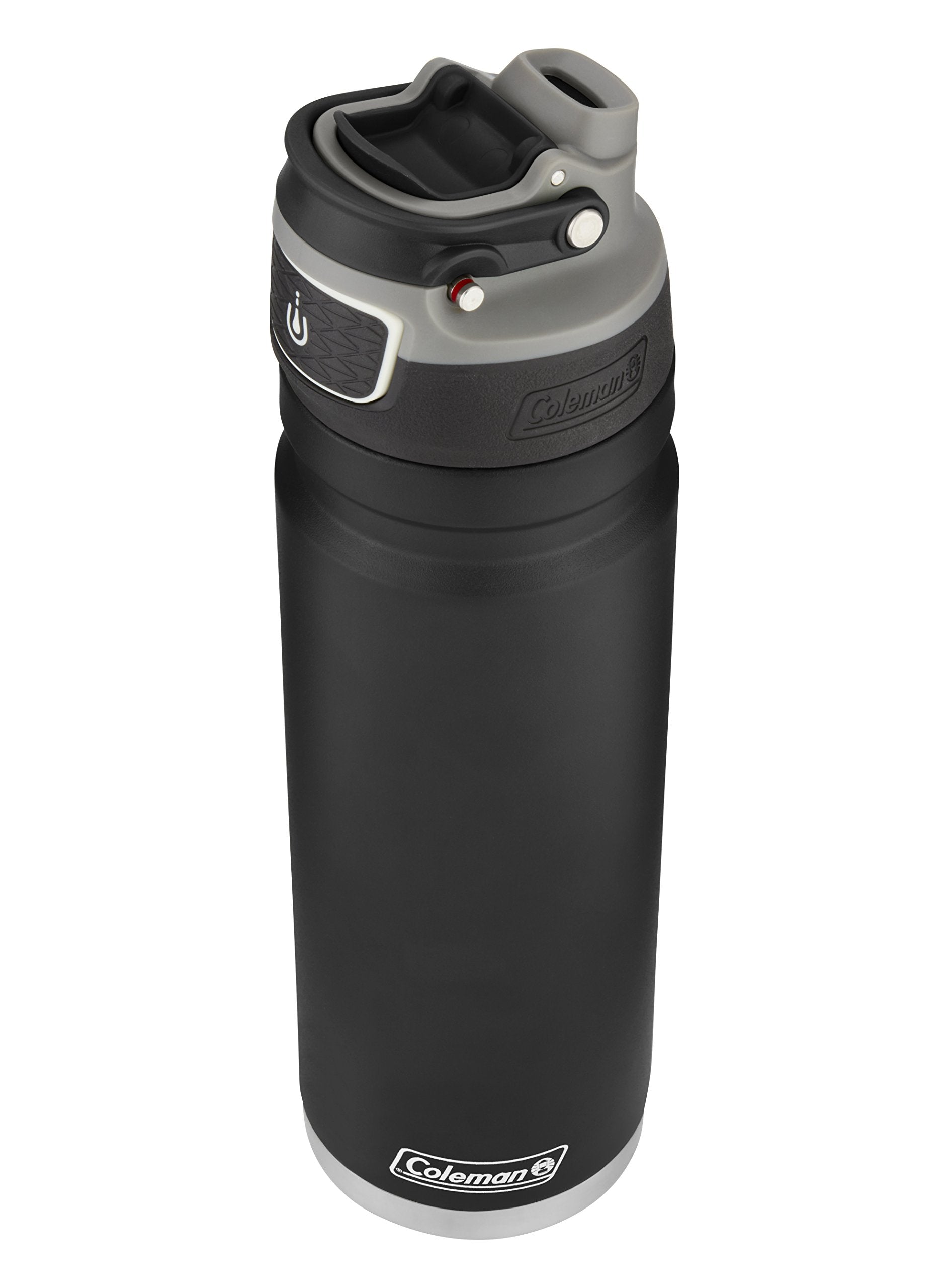 Coleman Freeflow Autoseal Stainless Steal Water Bottle, 24Oz, Black