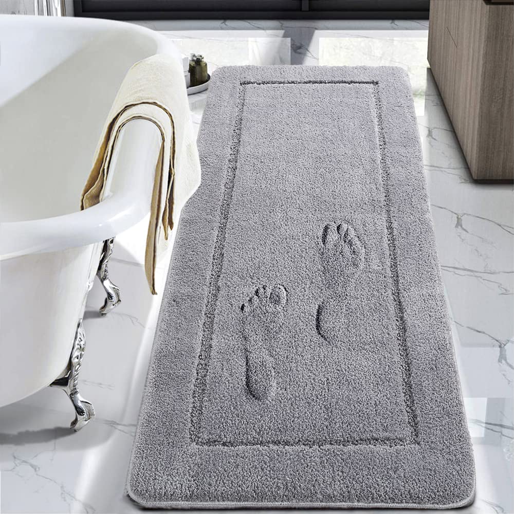 Lochas Luminous Non Slip Bathroom Rugs Runner 24 X 48 Inch, Extra Soft And Comfy Bath Mats Rug, Absorbent Thick Microfiber Mat C