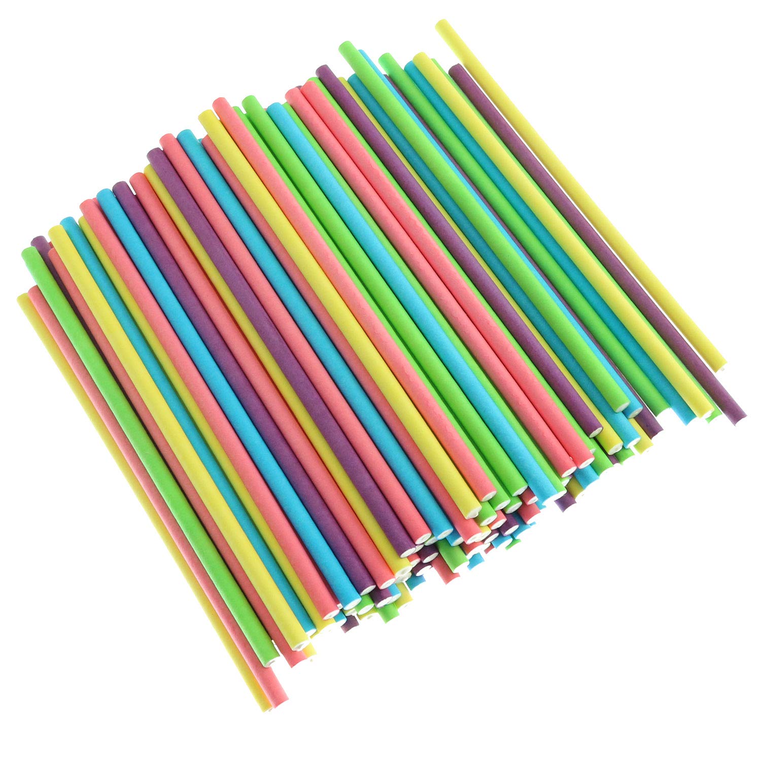 Zyamy 100Pcs Colored Cake Pop Sticks 10X3.5Mm 4 Inch Lollipop Sticks 5Colors Diy Bakeware Cake Kitchen Gadgets
