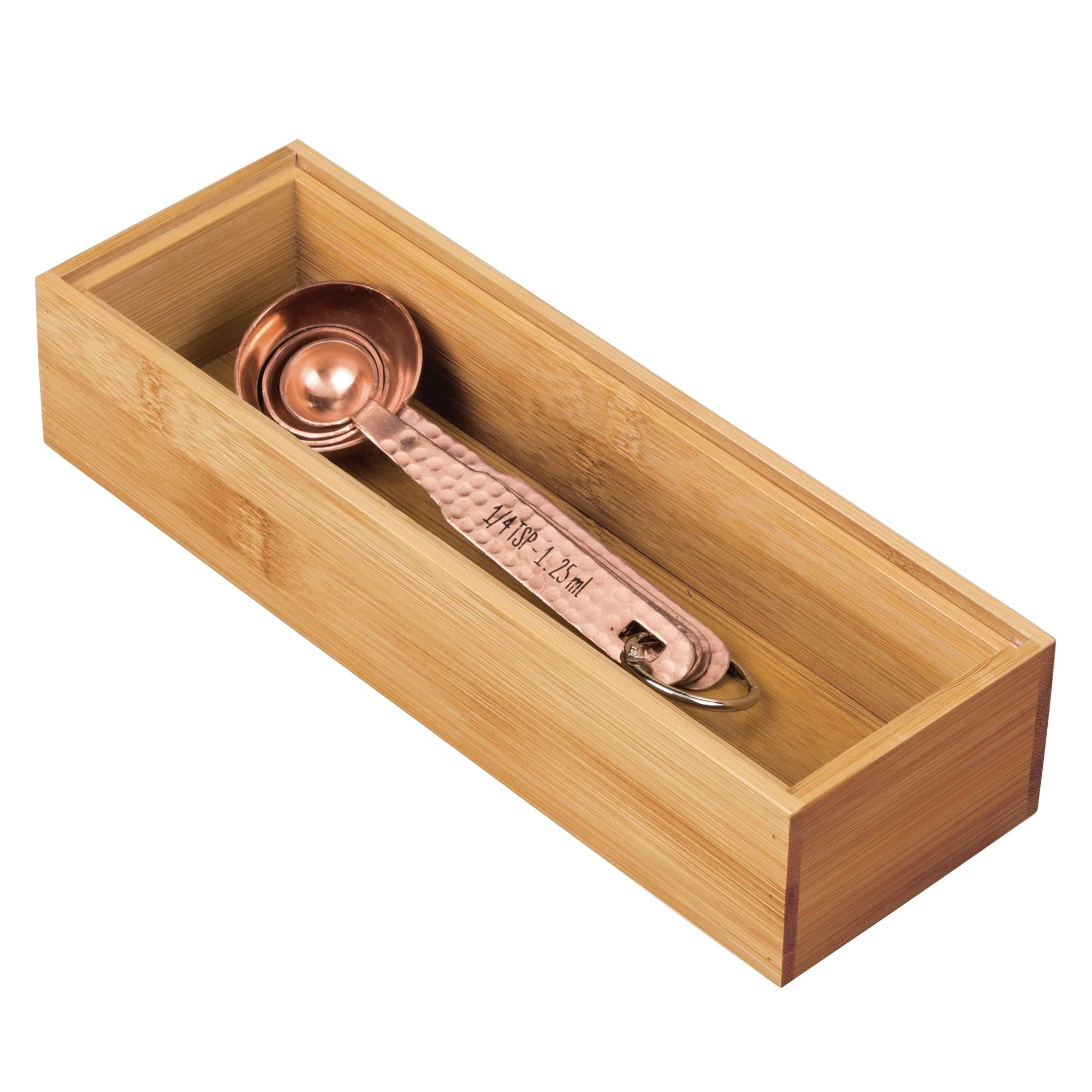 iDesign 41840 InterDesign Bamboo Stackable Box 3    x 9    x 2    Formbu Drawer Organizer - 3'' x 9'' x 2'', 3'' x 9''