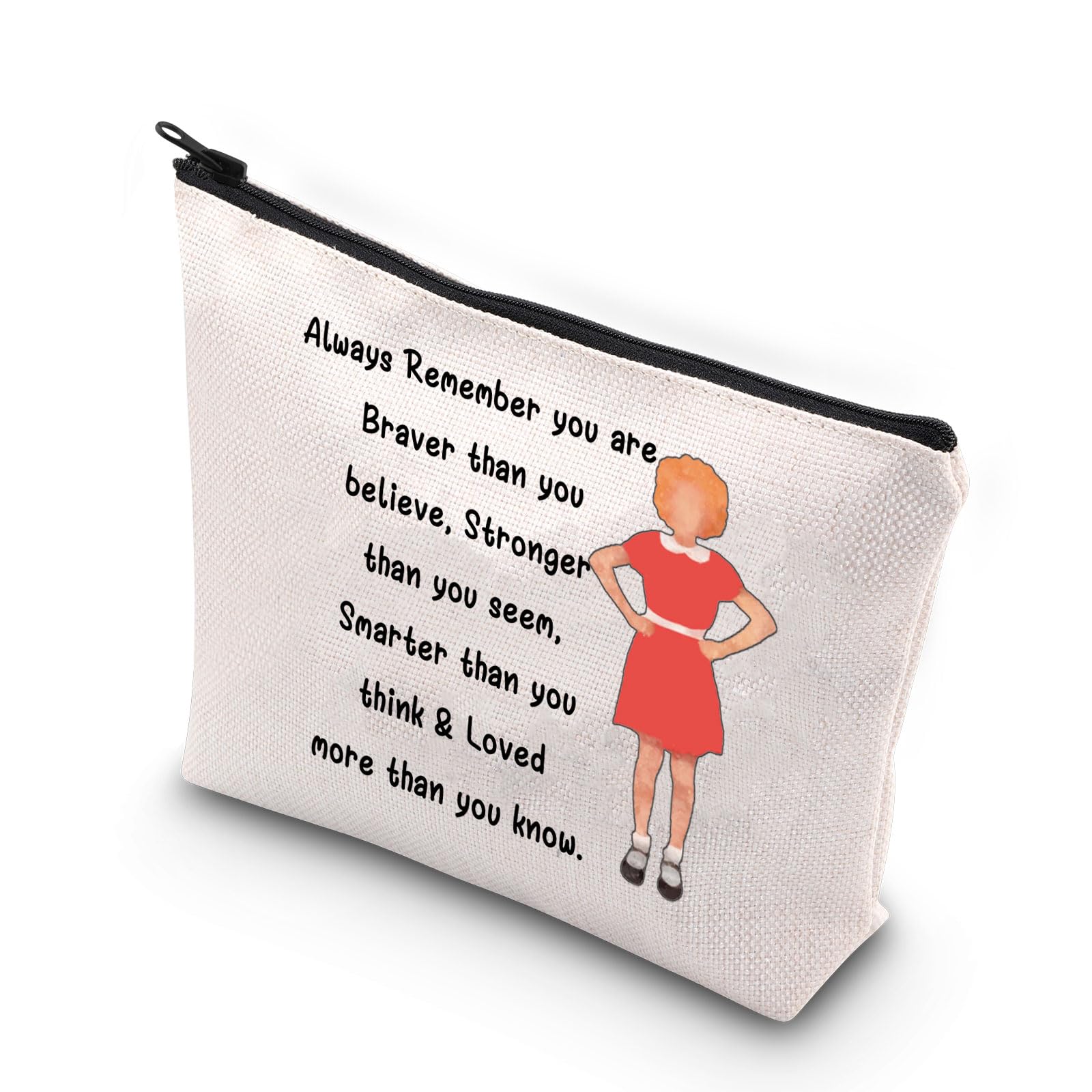 Vamsii Annie Musical Gift Makeup Bag Polyester, Waterproof Canvas, Inspirational Quote, 16*23 Cm, Ideal For Travel, Work, Theatr
