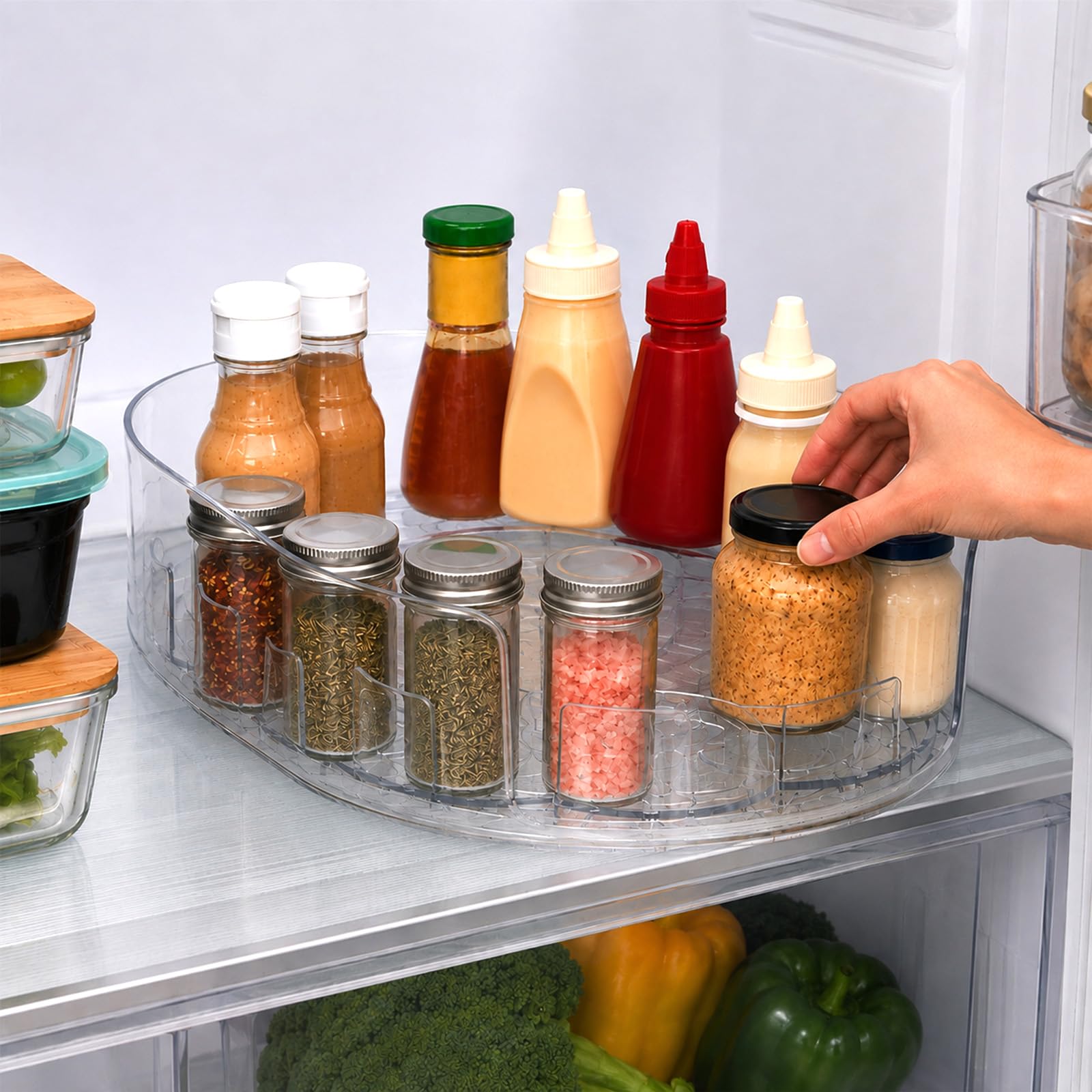 Lazy Susan Organizer for Refrigerator, 13 Lazy Susan Turntable for Cabinet