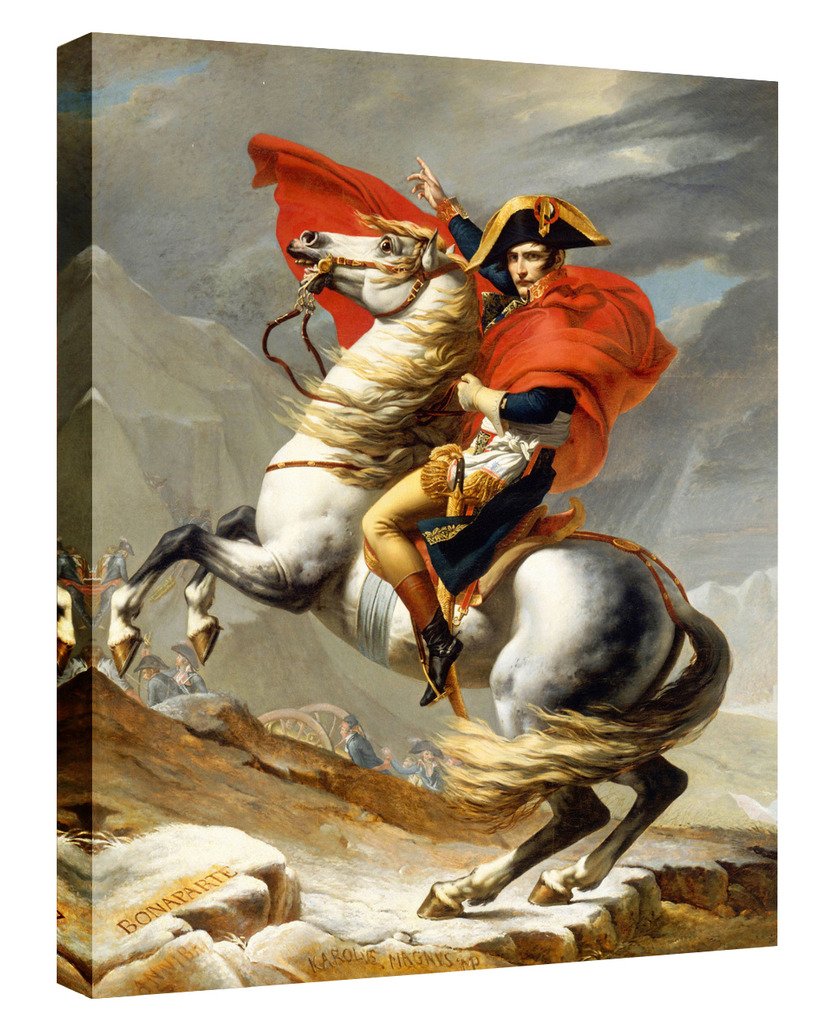 Eliteart- Napoleon Crossing The Alps By Jacques-Louis David Oil Painting Reproduction Giclee Wall Art Canvas Prints