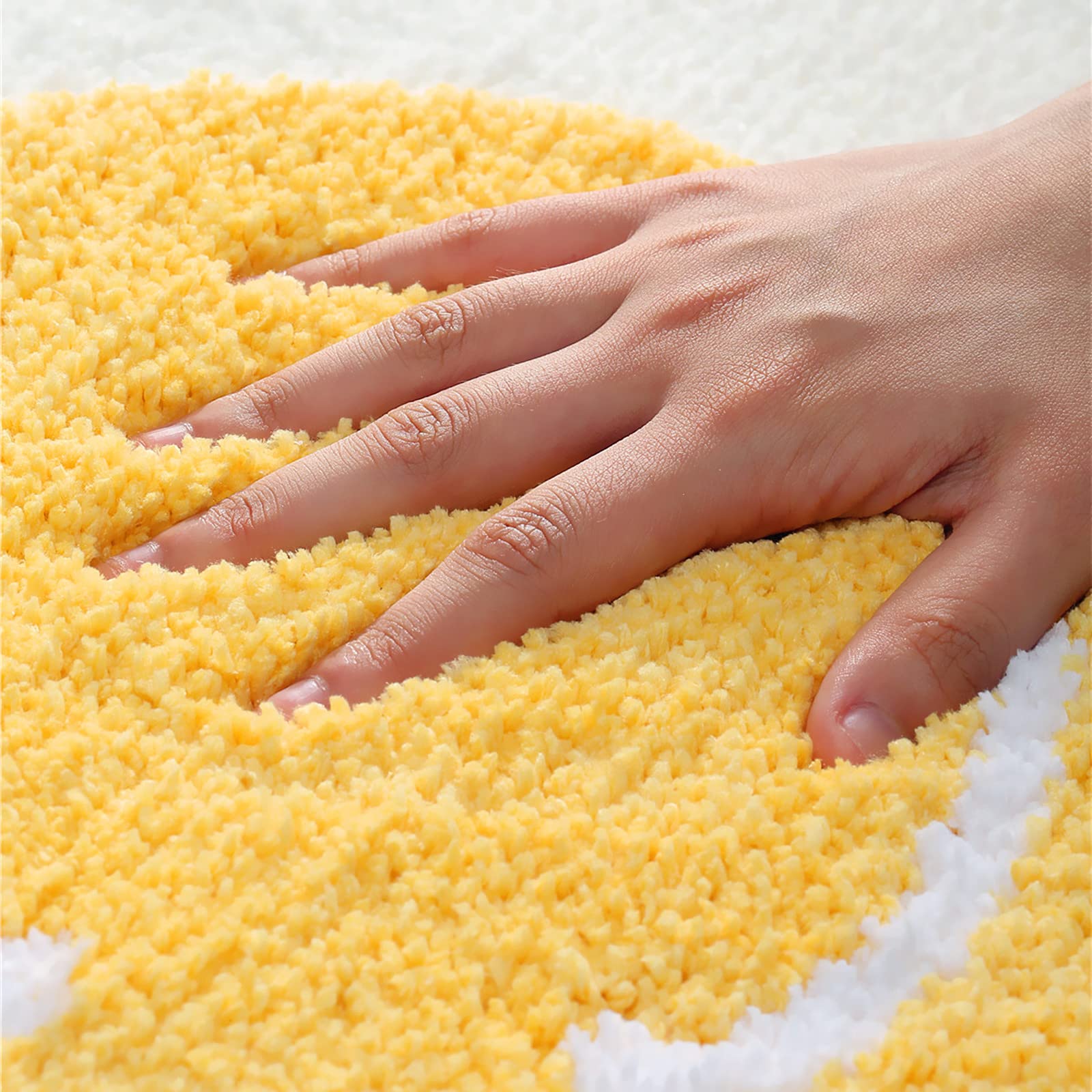 Ukeler Bathroom Rug 29.5''  21.6'' Soft Cute Egg Shape Bath Mat Non Slip Fluffy Floor Mat For Bathroom Kitchen Bedroom Decoratio