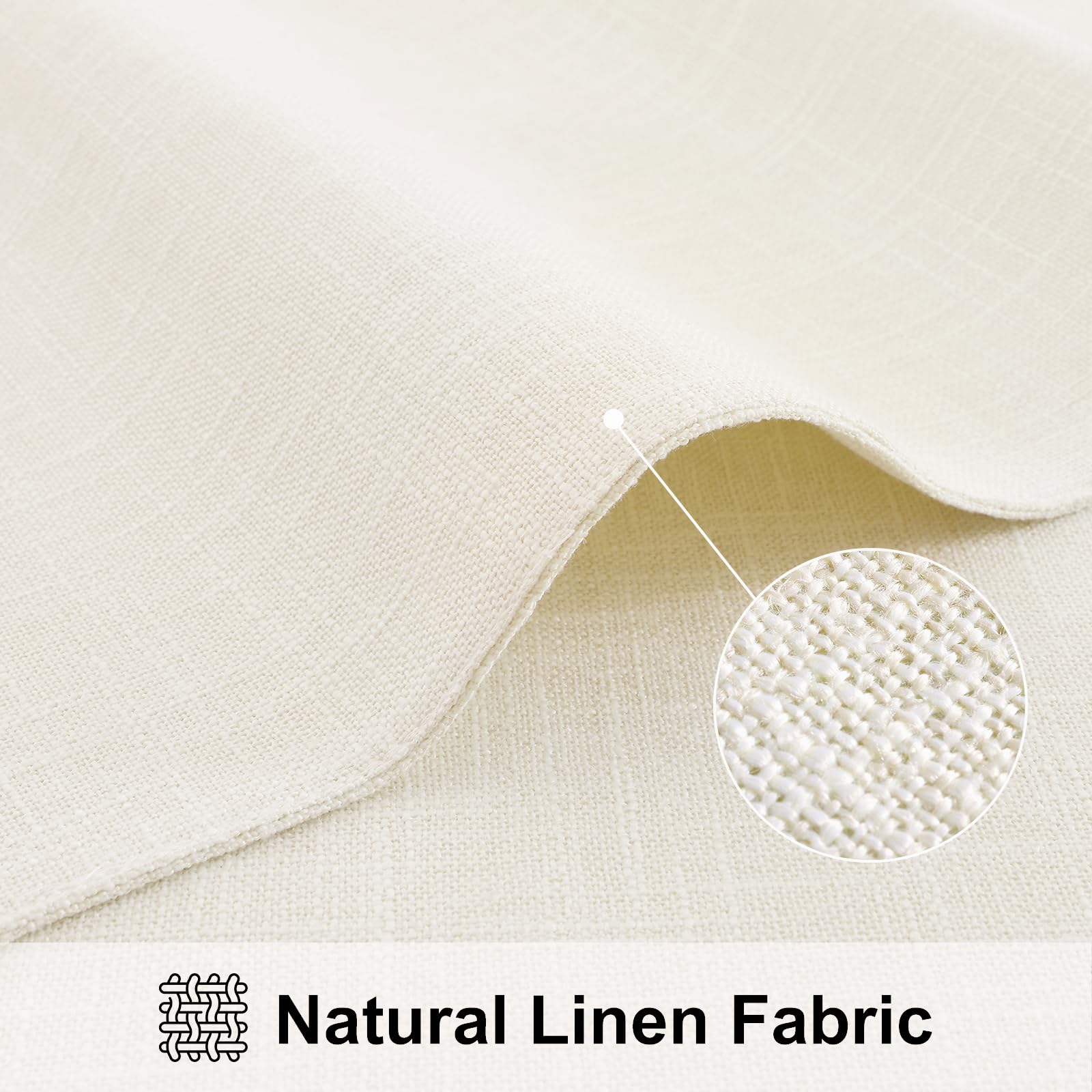 Homing Cream Cloth Placemats Set Of 8 - Cotton Linen Blend Washable Farmhouse Dining Table Mats For Indoors & Outdoors, Easy To
