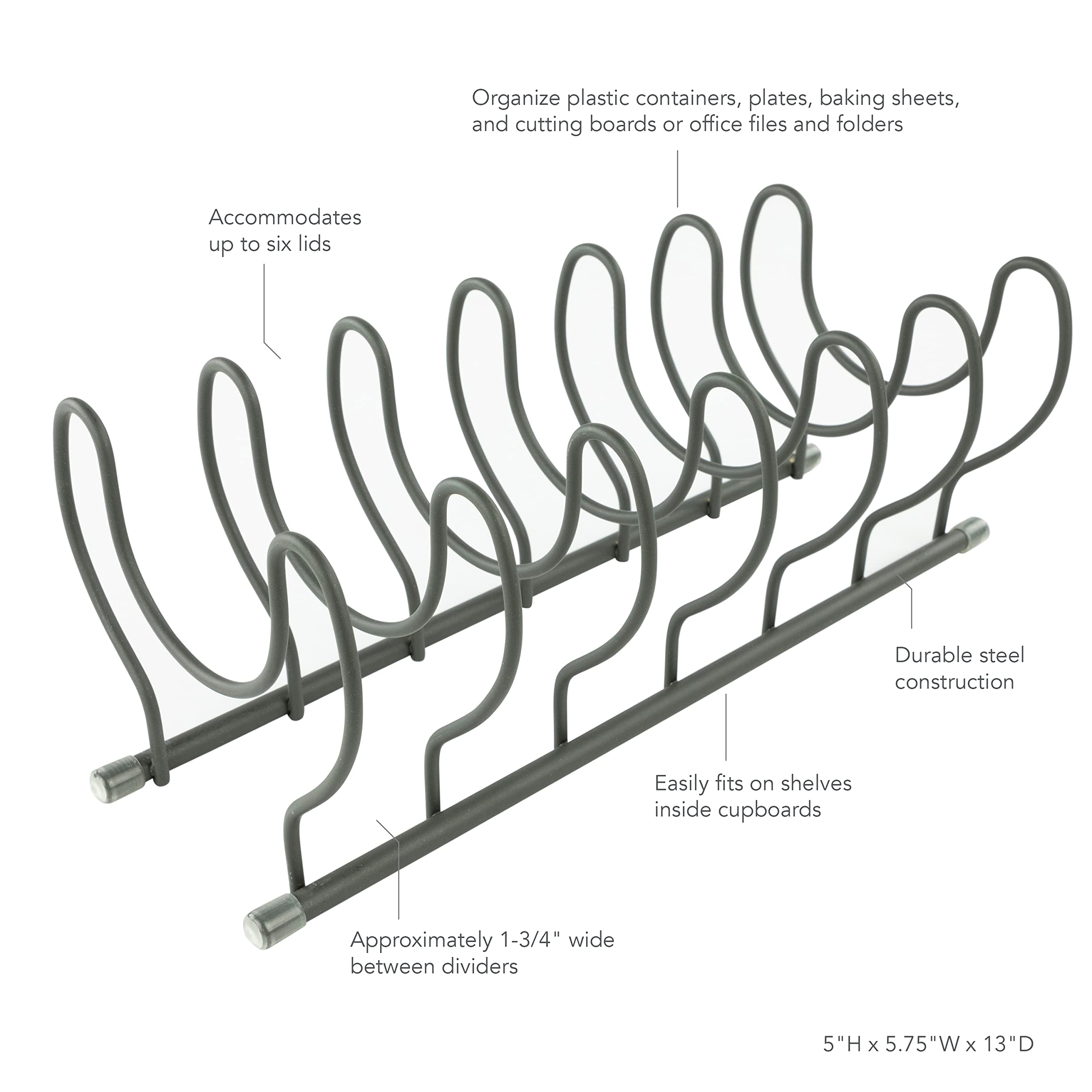 Spectrum Diversified Euro Organizer, Industrial Gray
