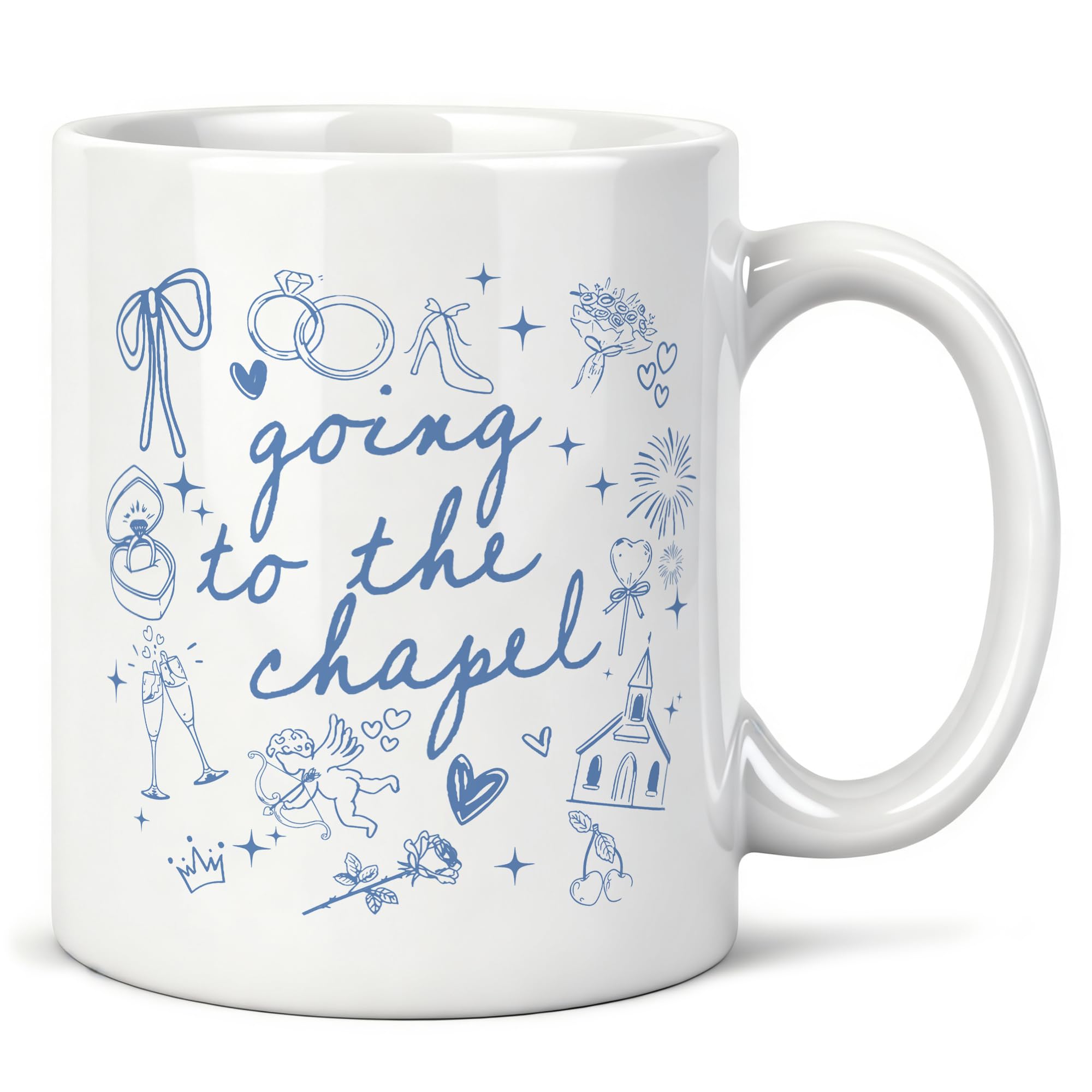 DEQSX Going to the Chapel Bride Mug 11 oz, Bride Gifts for Women, Bridal Shower Gifts Coffee Cups Ceramic, Future Mrs Gift Ceram