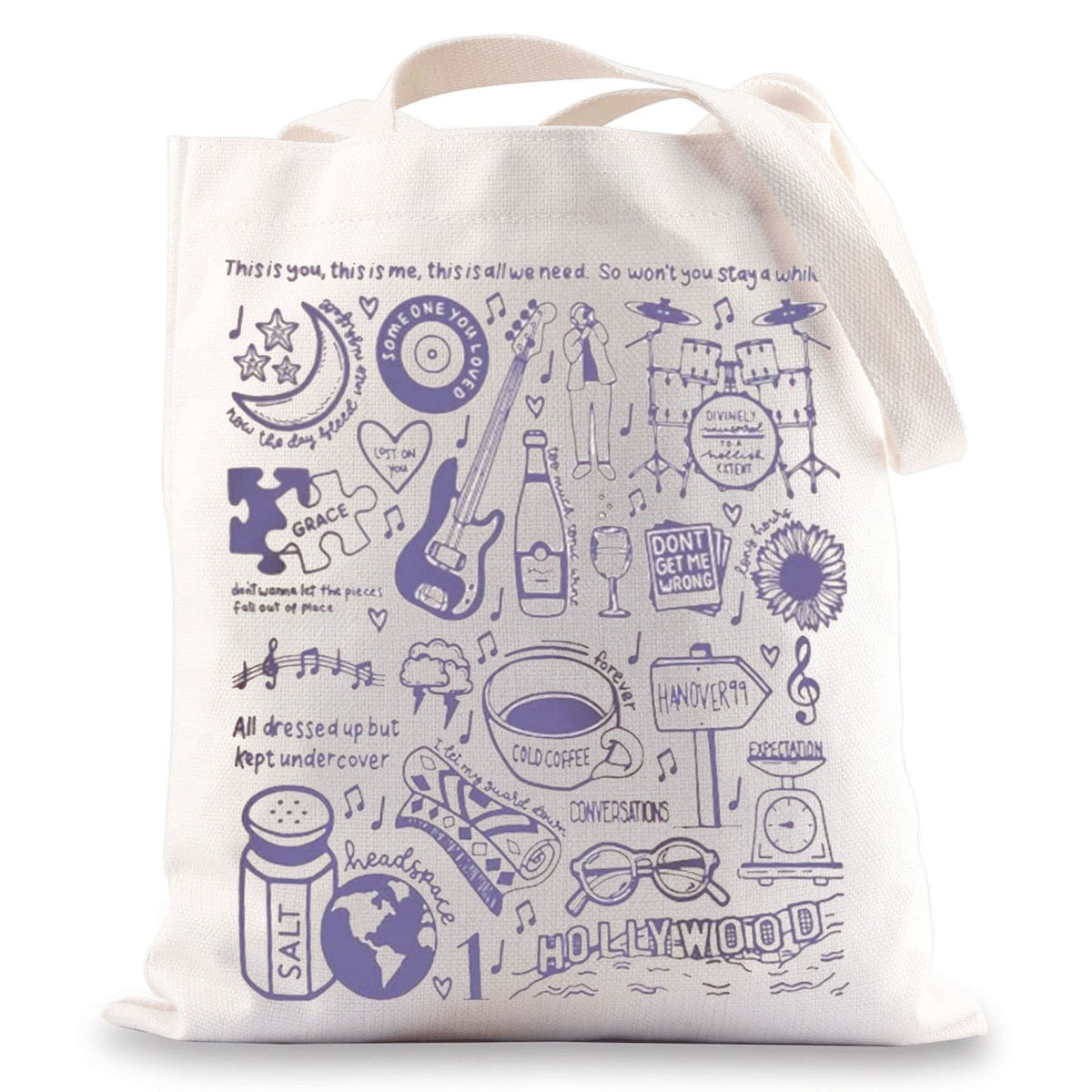 Bwwktop Singer Album Canvas Tote Bag Singer Fans Gift Album Inspired Shoulder Bag Singer Merchandise (This Is You)