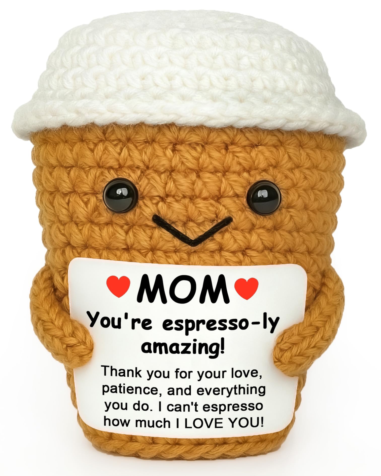 Krinisou I Love You Mom Gifts From Daughter Son, Mother Day Birthday Thank You Gift for Mom, Mama Positive Animals Espresso