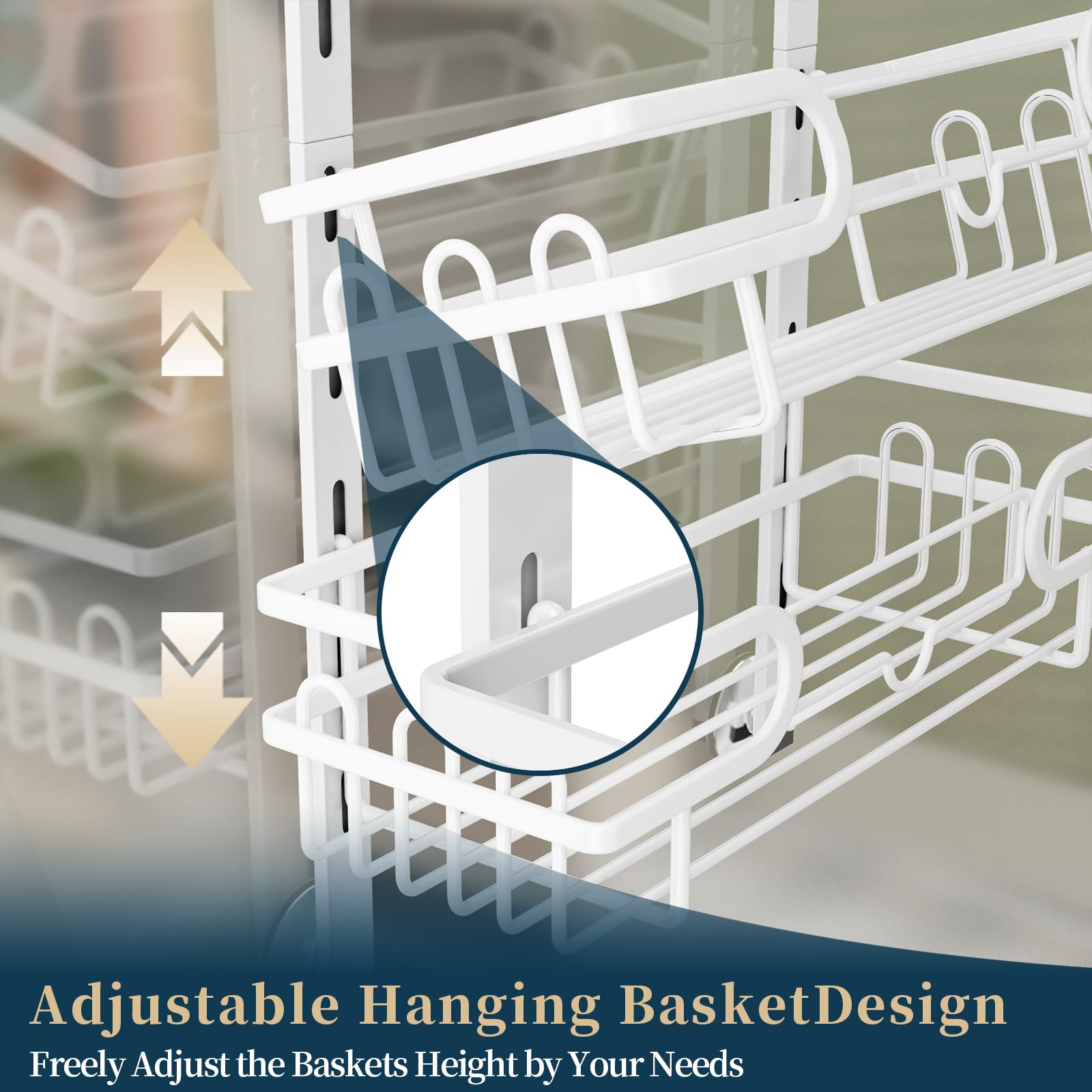 Consumest Over The Door Shower Caddy - 2 Tier Adjustable Hanging Shower Caddy Shower Shelf With 12 Hooks, Rustproof Easy Install