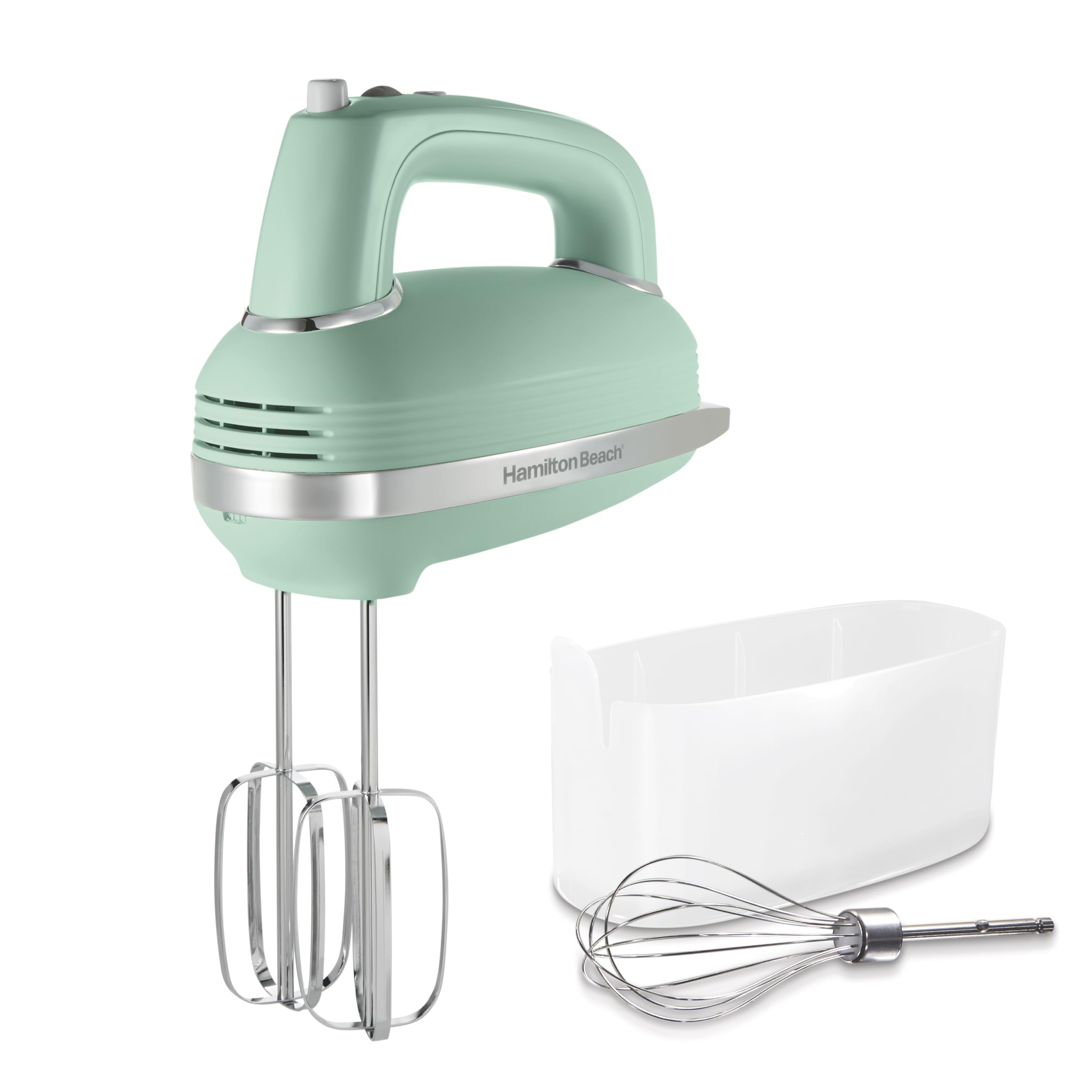 Hamilton Beach Vintage-Style 5-Speed Electric Hand Mixer, Powerful 1.3 Amp DC Motor for Effortless Mixing & Consistent Speed in 