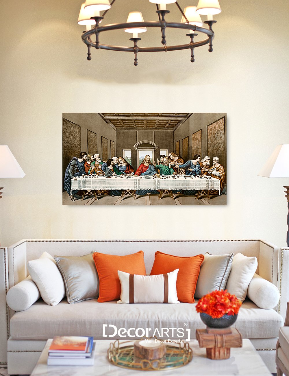 Decorarts -The Last Supper, Leonardo Da Vinci Classic Art Reproductions. Giclee Canvas Prints Wall Art For Home Decor 32X18X1.5