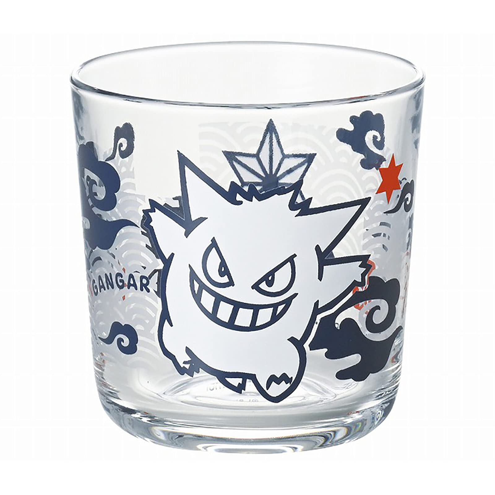 Kaneshotouki 140164 Pokemon Gengar Glass Cup Tumbler, 3.1 inches (8 cm), Cut Picture Touch