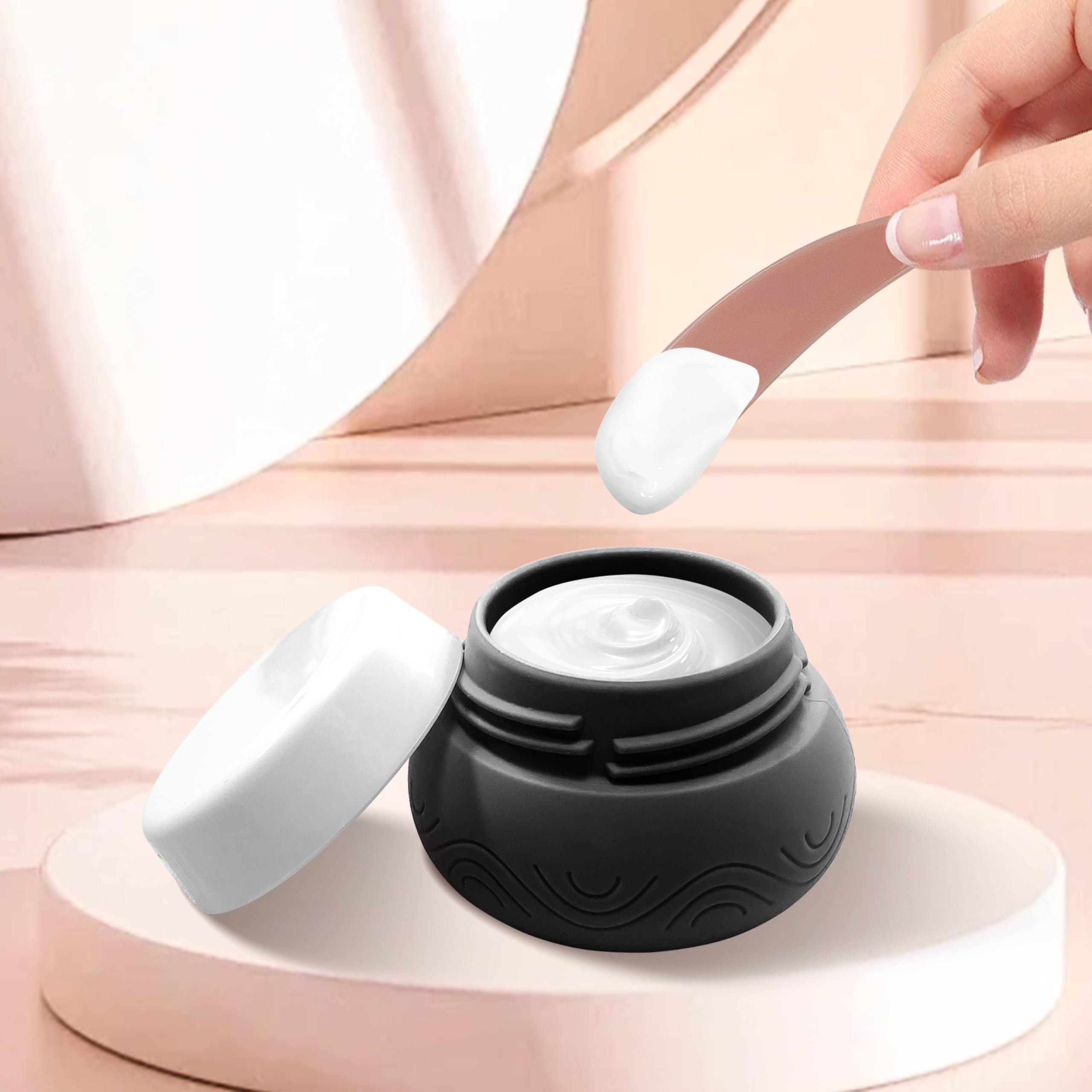 Sombe Travel Containers For Toiletries, Tsa Approved Travel Size Containers Silicone Cream Jars Leak-Proof Travel Essentials Wit