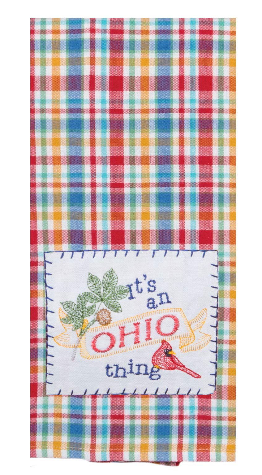 2 Piece Kay Dee Home State Of Ohio Embroidered Kitchen Towel Bundle