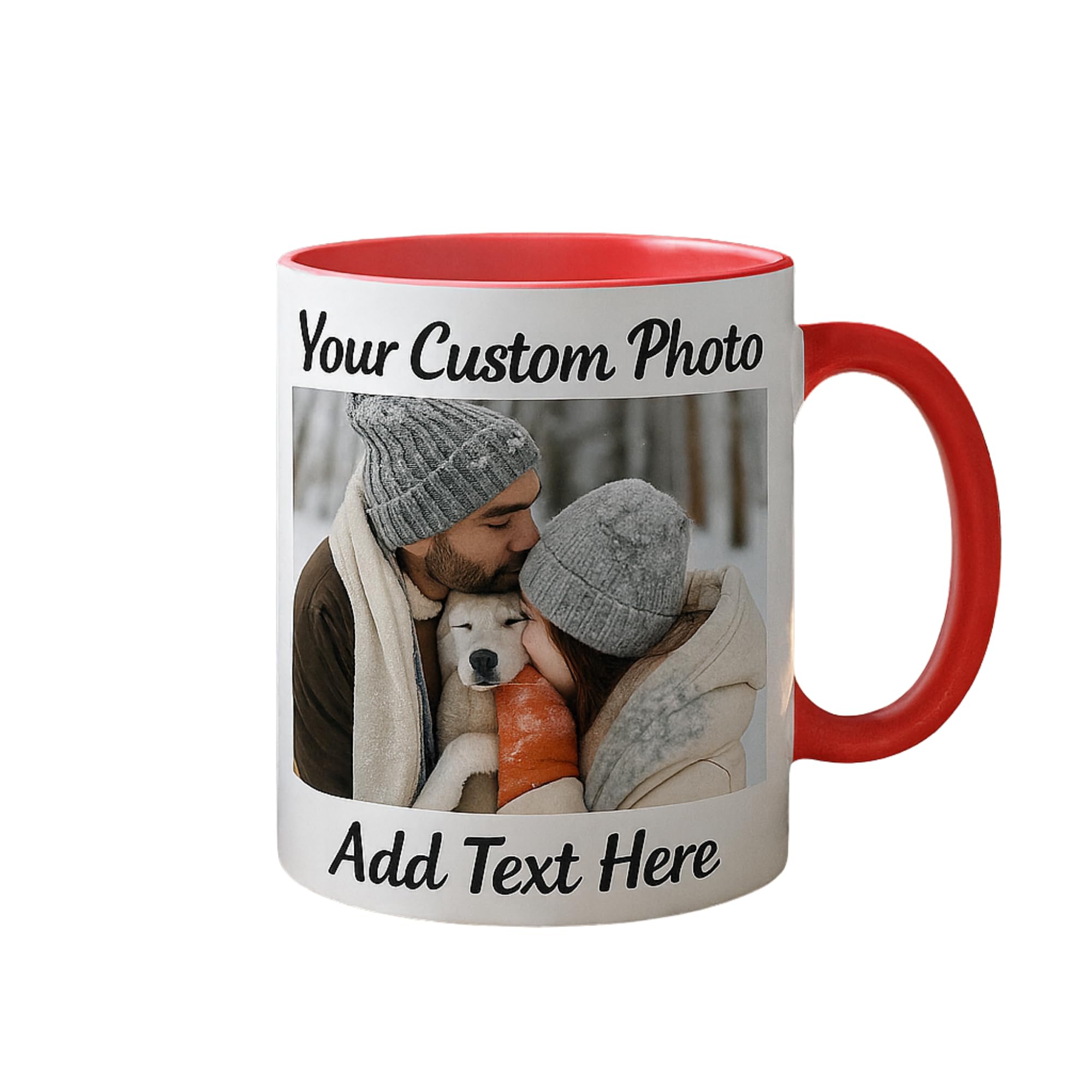 Personalized Coffee Mug 11 oz Ceramic - Add Photo, Text or Logo | Custom Picture Cup, Double-Sided Print, Dishwasher & Microwave