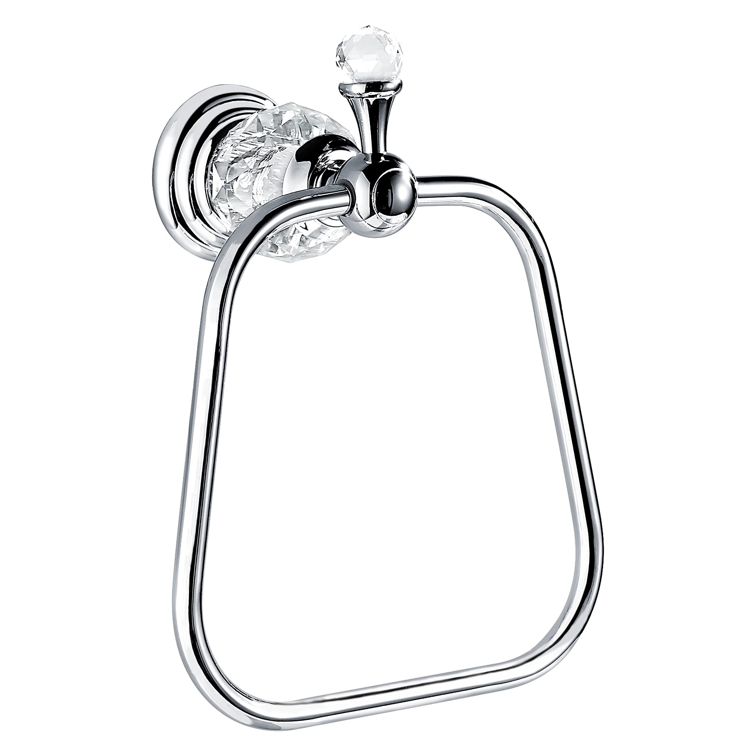 Wincase Crystal Towel Ring, Chrome Hand Towel Holder, Silver Towel Rack Hanger For Bathroom, Towel Holder Bling Wall Mounted Dec