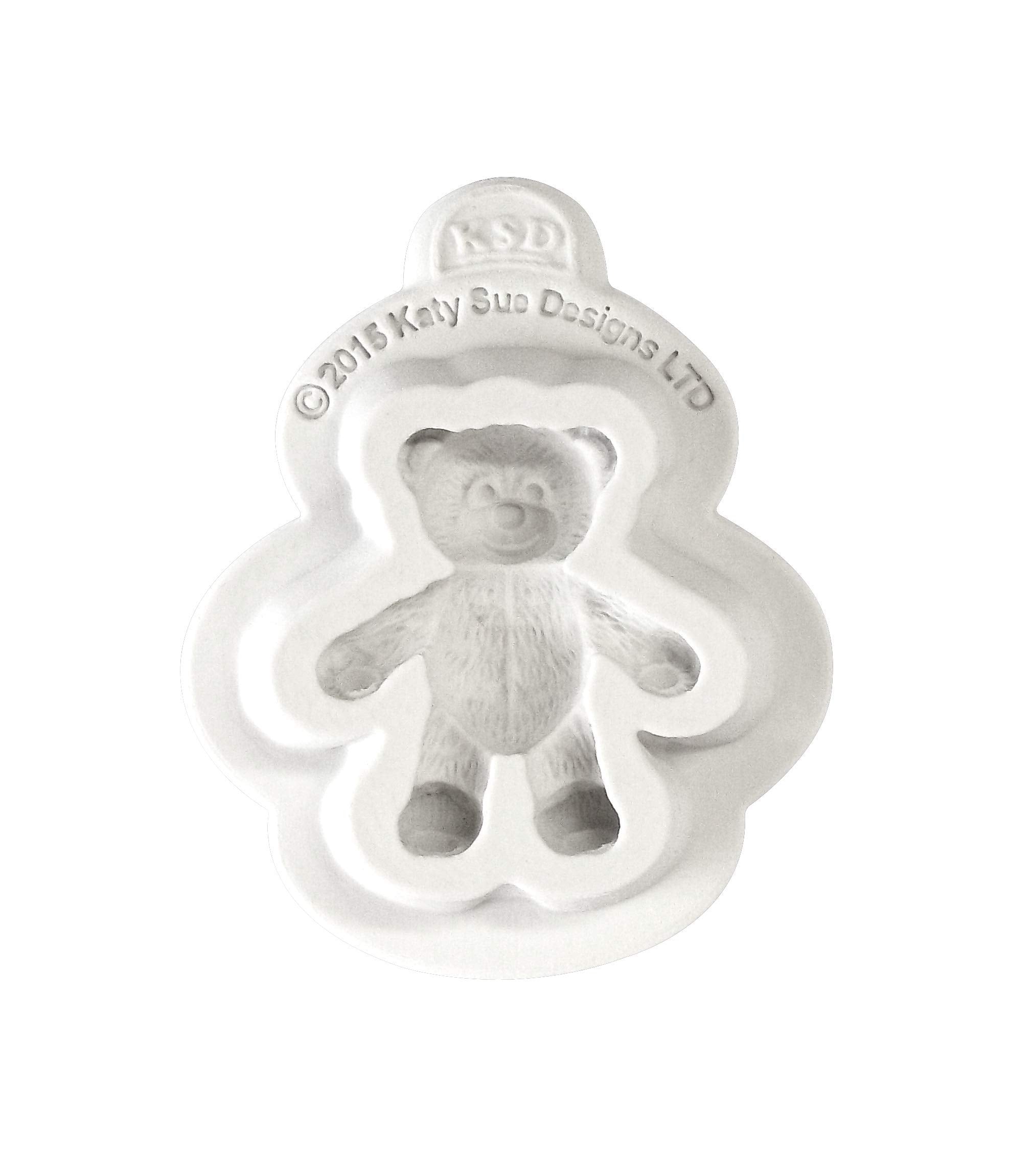 Katy Sue Baby Teddy Bear Silicone Mold For Cake Decorating & Crafts - Teddy Size 1.5 X 1.38 X 0.31 Inch