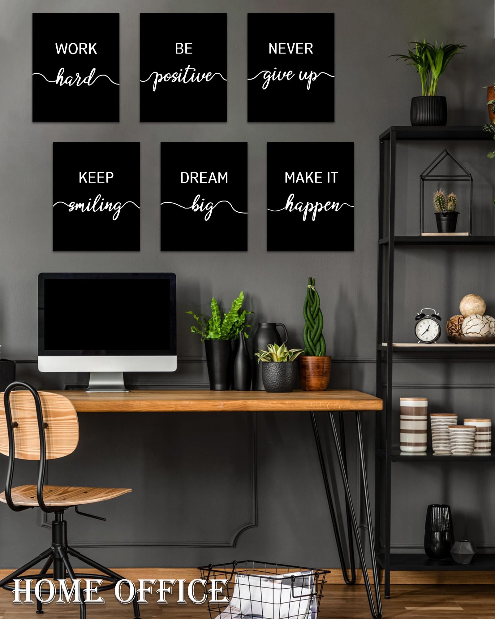 Drsoum Motivational Wall Decor Inspirational Office Wall Art Framed Black Quotes For Living Room Encouraging Canvas Posters For