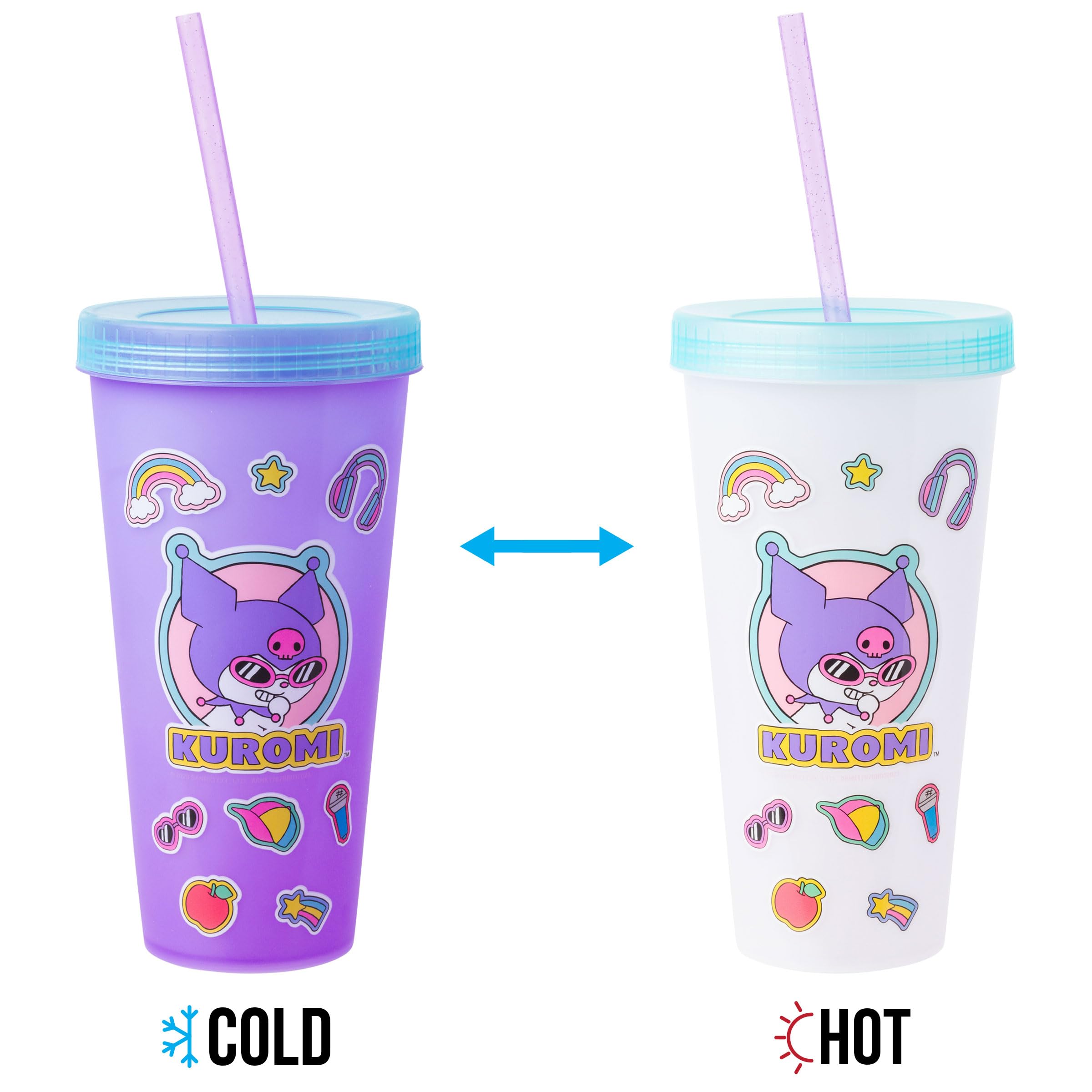 Silver Buffalo Sanrio Hello Kitty And Friends Sticker Design Featuring Kuromi, Keroppi, My Melody, And Hello Kitty 4 Pack Color