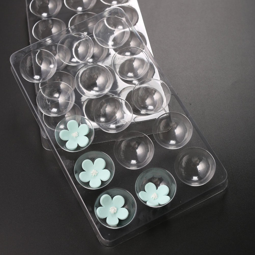 2 Pcs Set 15 Cavity Sugar Flower Fondant Drying Shaping Plate Plastic Sugar Flower Fondant Forming Shaping Mold-No Flower