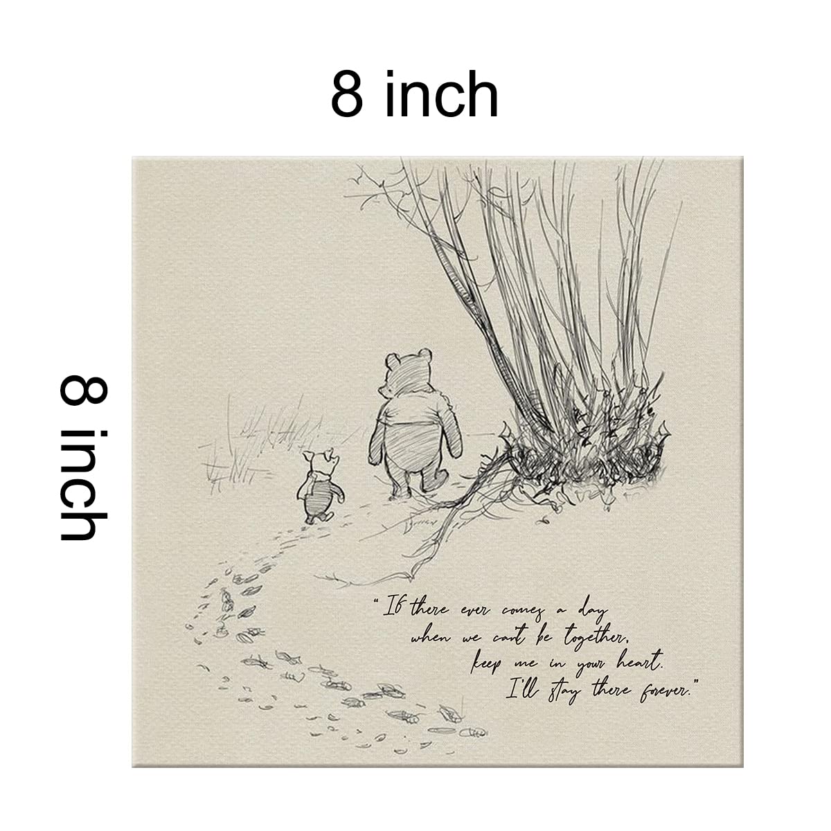 Classic Winnie The Pooh Wall Art Decor If There Ever Comes A Day Quote Canvas Painting Pictures Framed Print Sign Artwork Ready
