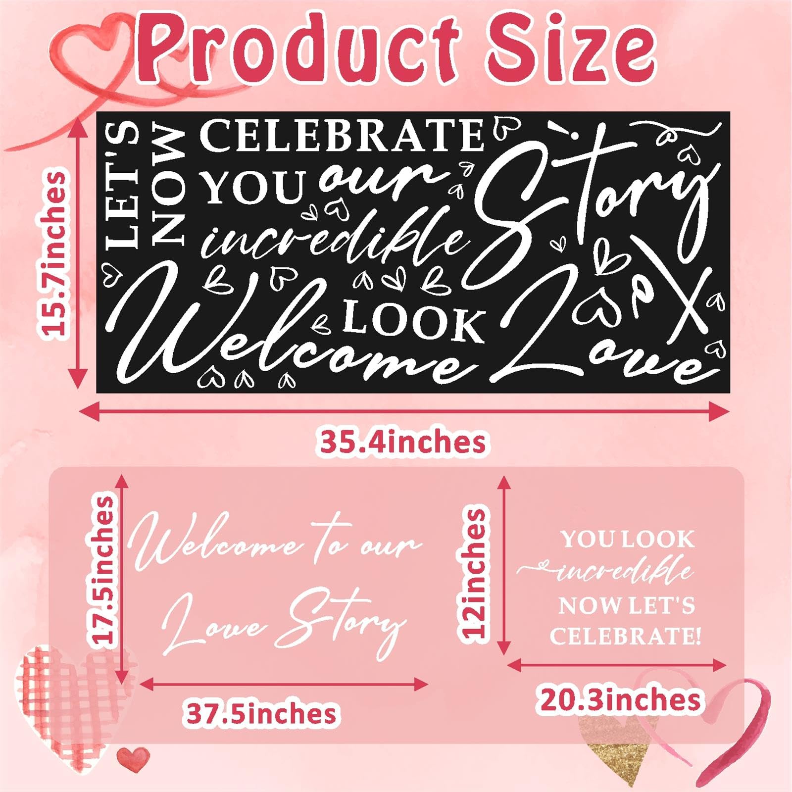 Wedding Welcome Signs Wedding Stickers Welcome To Our Love Story Sign Decals Selfie Mirror Decals For Wedding Party Borad Just M