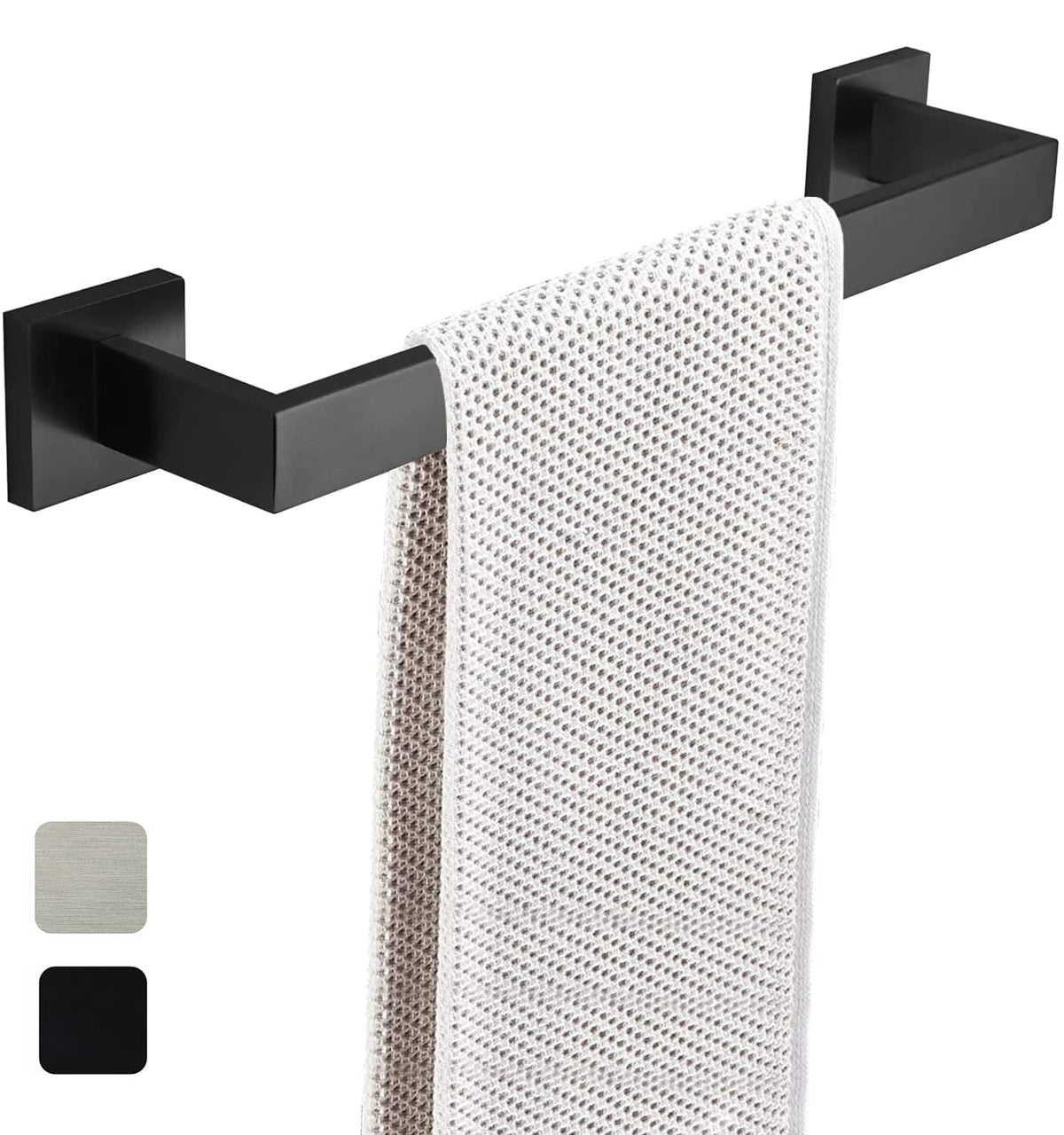 16 Inch Towel Bar For Bathrooms 12/16/24/28/32/36 Inch Stainless Steel 304 Matte Black Towel Holder Modern Square Towel Rod Rust