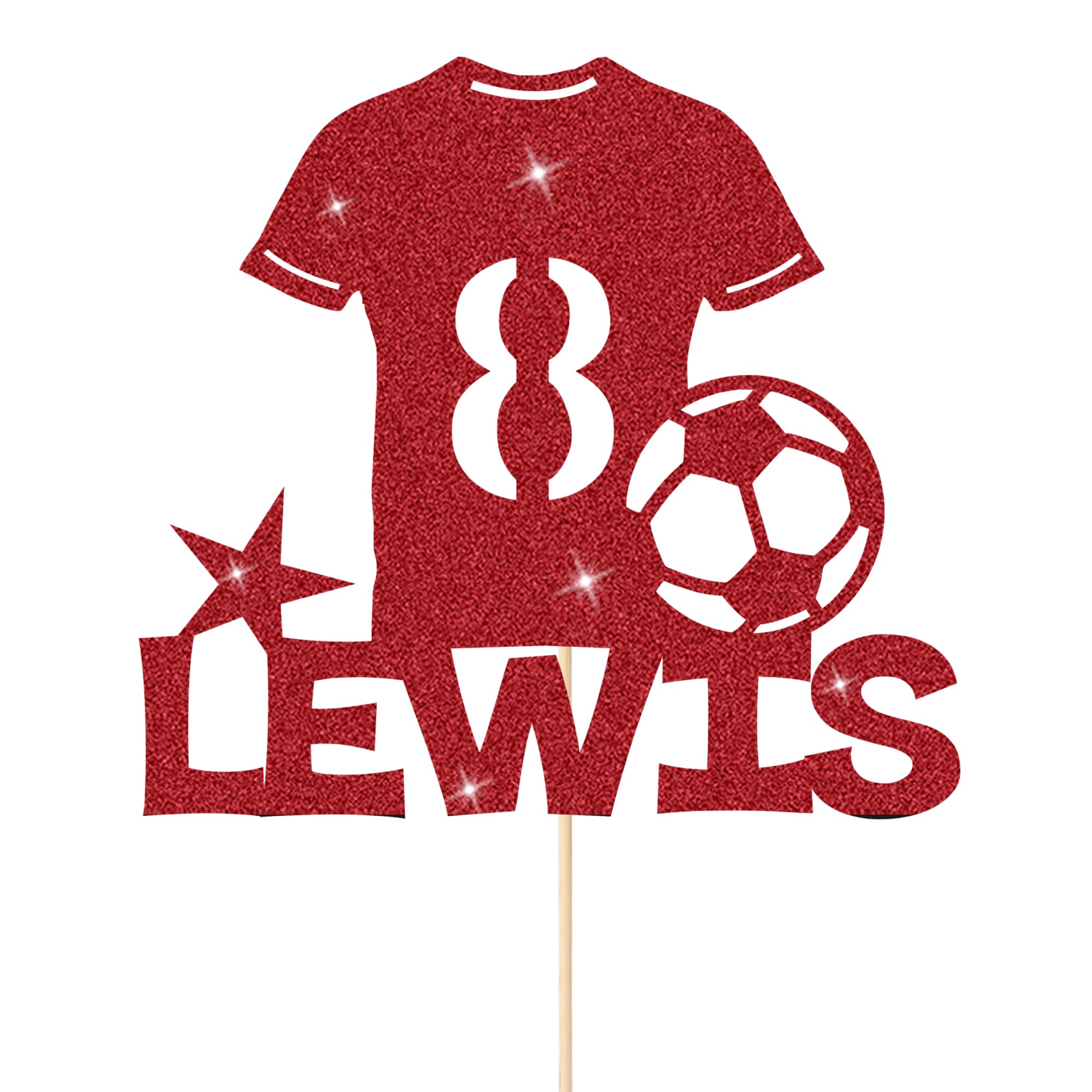 Personalized Cake Topper Happy Birthday Soccer Cake Toppers Gifts For Women Men With Any Name & Number For Kids Boys Husband Boy