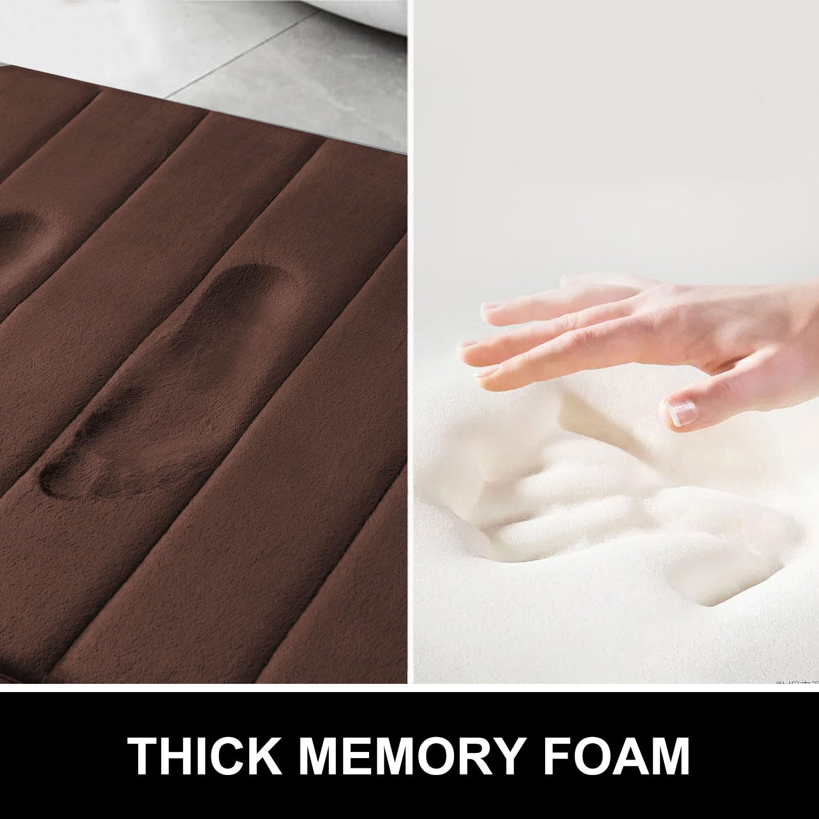 Colorxy Memory Foam Bath Mat 59X24, Ultra Soft And Absorbent Bathroom Rugs, Non-Slip, Machine Wash Dry, Thick Bath Rug Carpet Fo