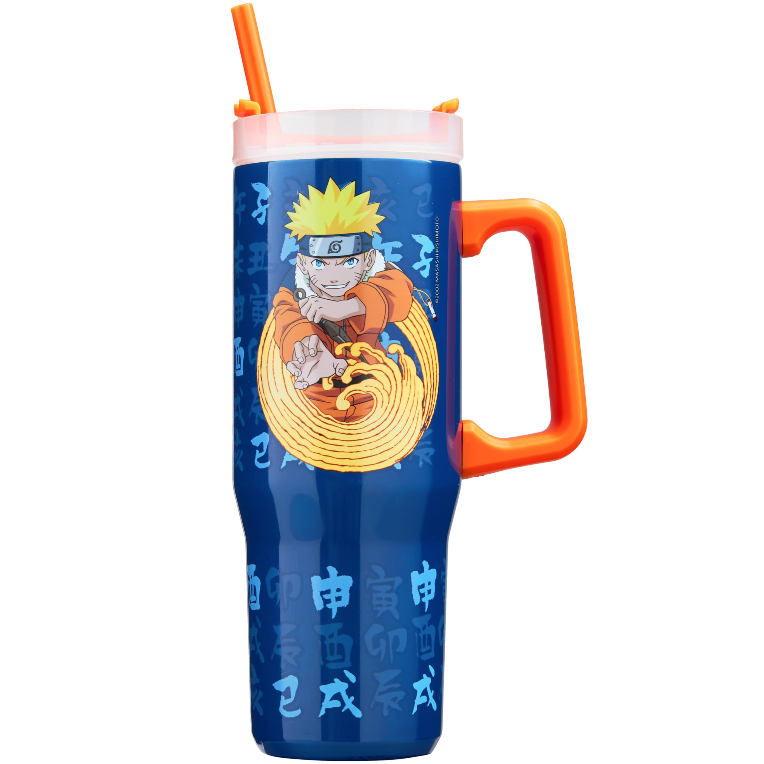 Get Trend Naruto Tumbler with Handle and Straw 32 oz, Keeps Hot 8 Hrs, Cold 12H & Ice 42H, BPAFree Insulated Stainless Steel Wa