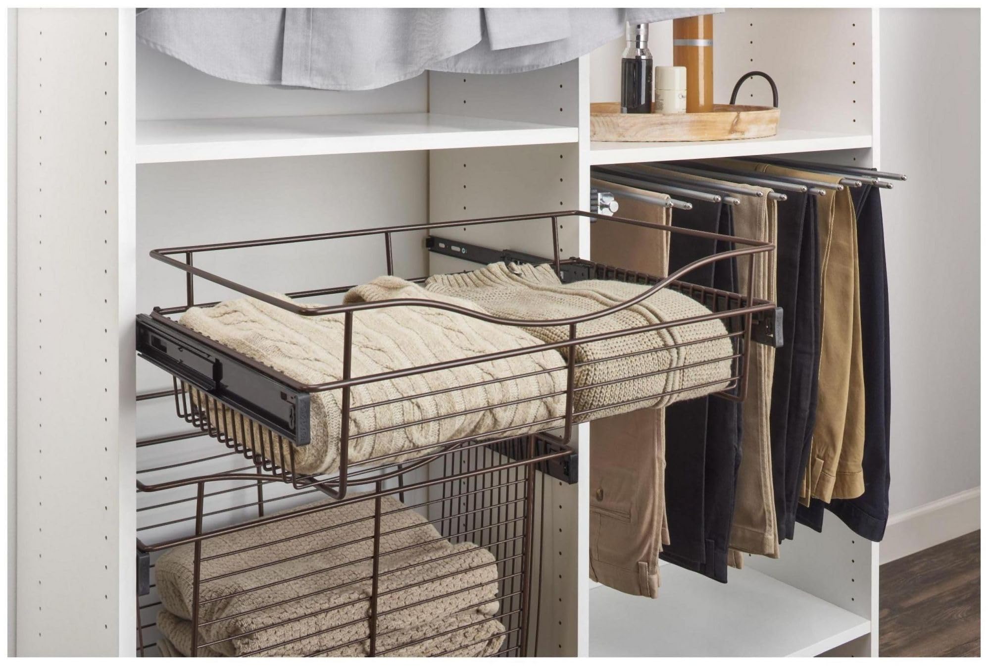 Rev-A-Shelf - Cb-242011Cr-1 - Chrome Closet Pull-Out Basket