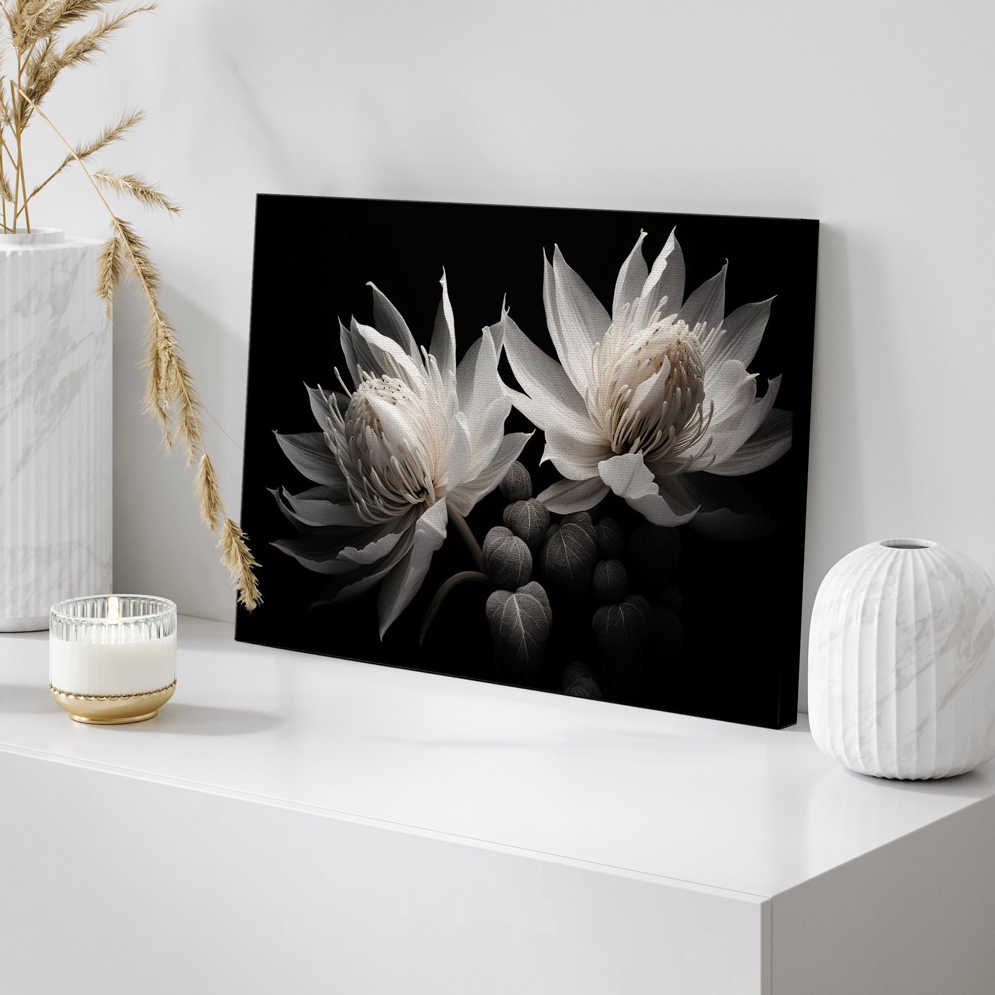 Wall26 Canvas Print Wall Art White Amaryllis Flower Nature Wilderness Photography Realism Modern Art Decorative Country Multicol
