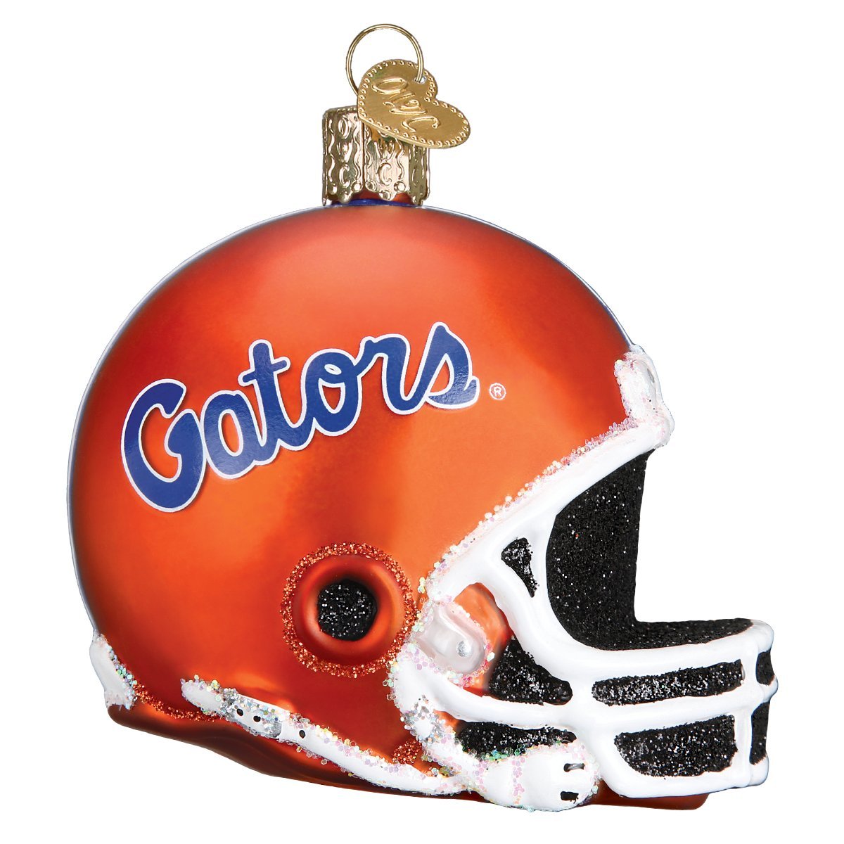 Old World Christmas Gators Glass Blown Ornaments for Christmas Tree, Florida Helmet